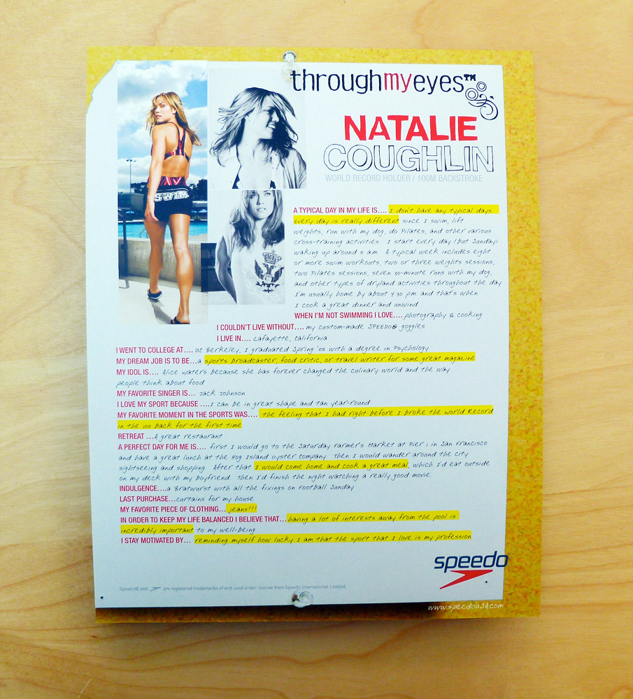 Bio cards back Natalie Coughlin