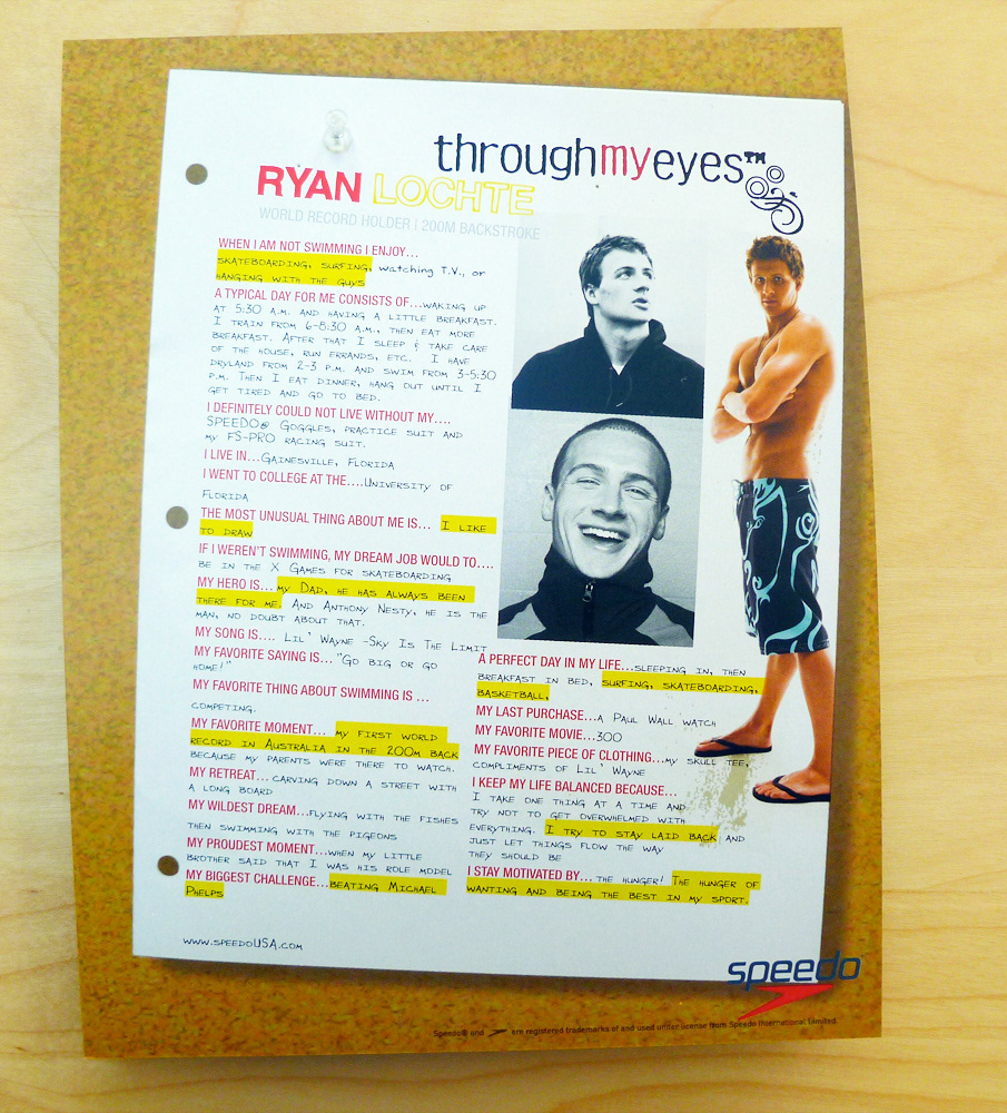 Bio cards back Ryan Lochte