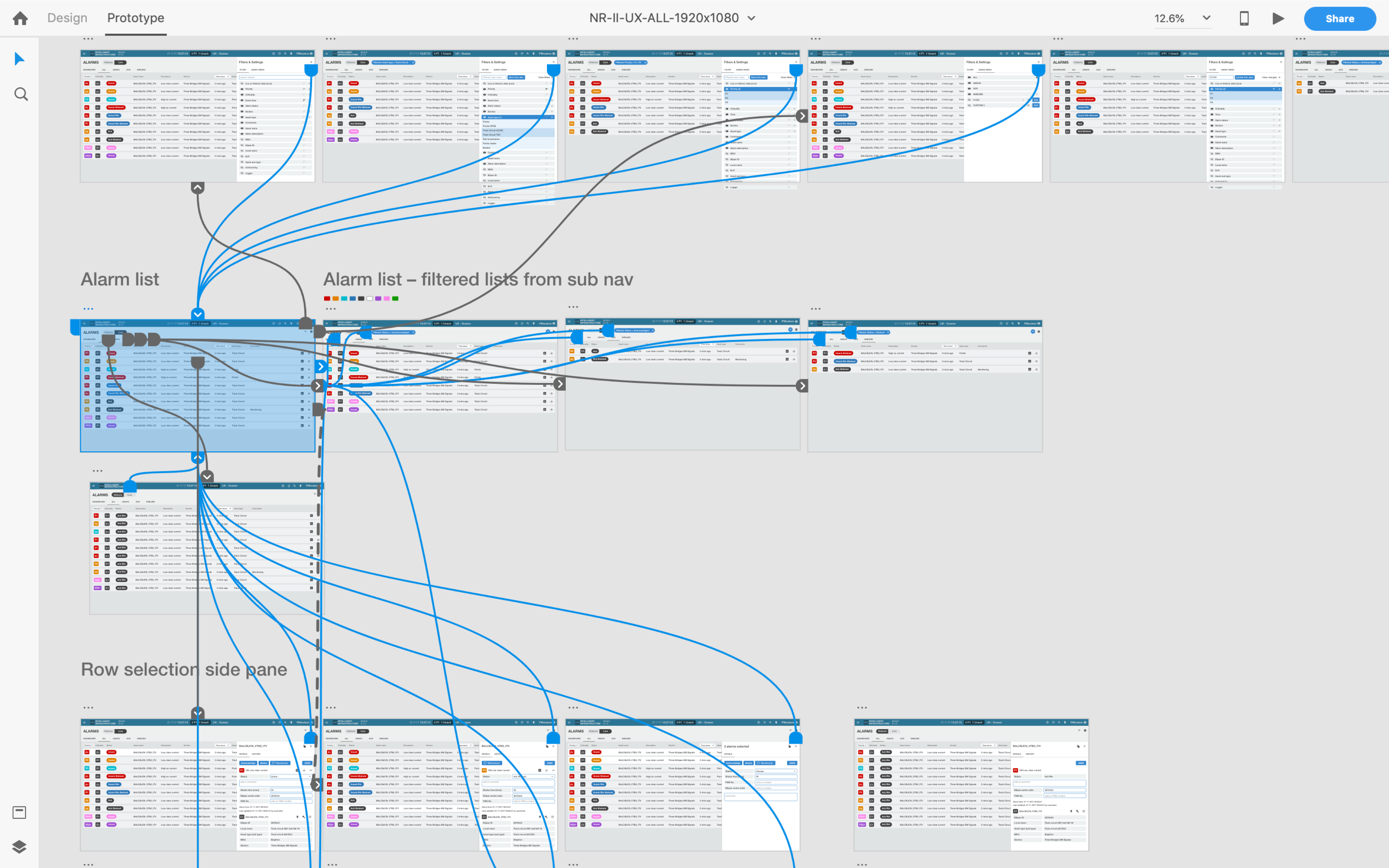 Adobe XD hi-fidelity user story prototypes