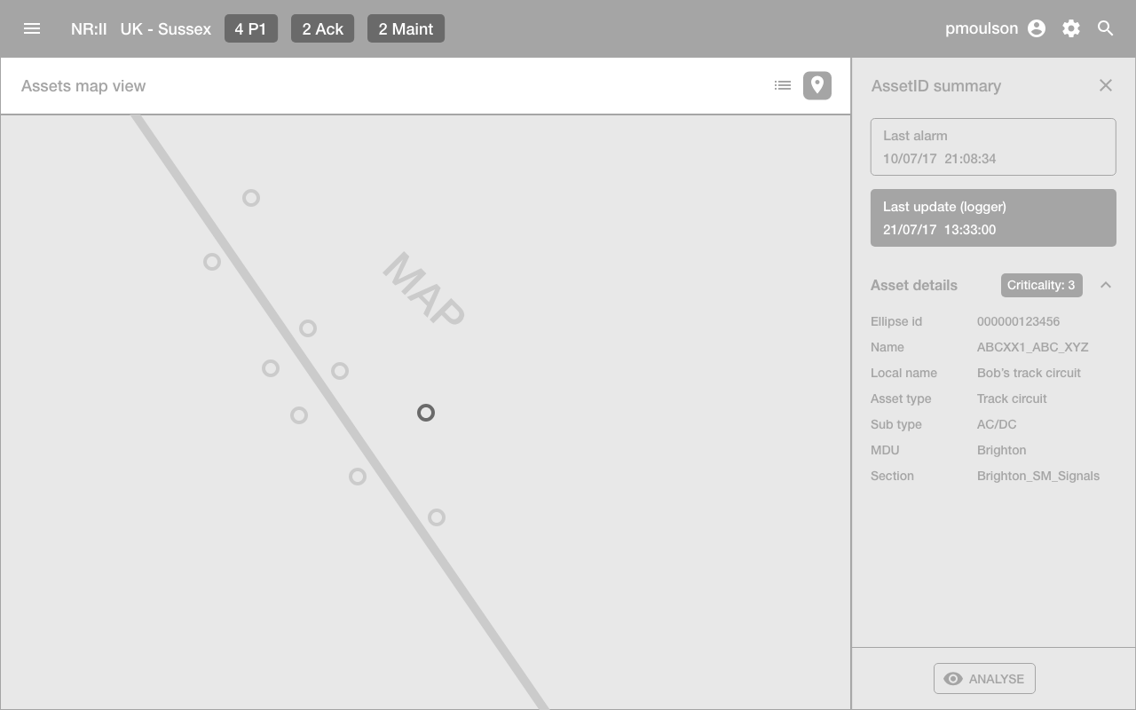 Geospatial focused wireframe design