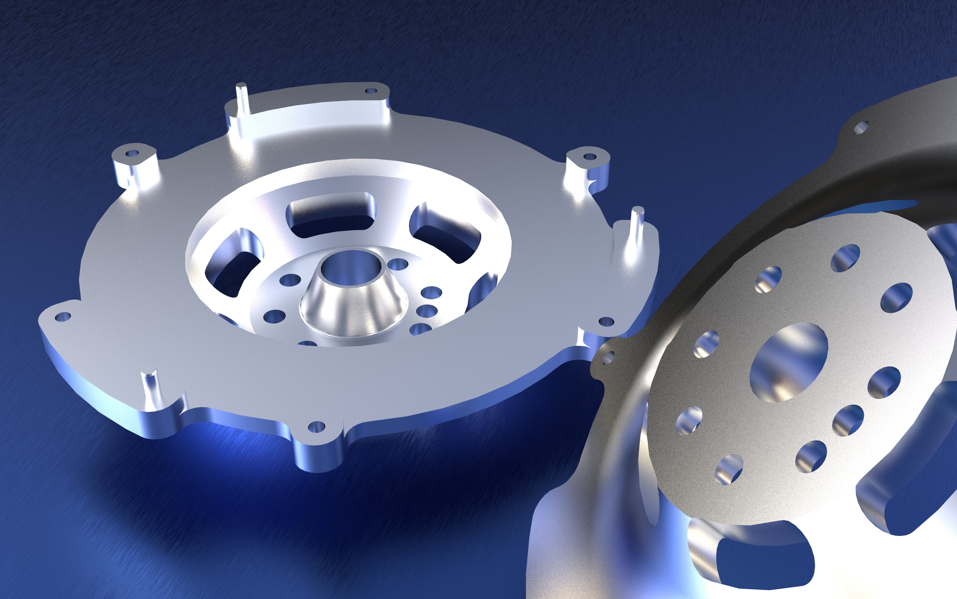 Front and back flywheel renders, via Alumotive