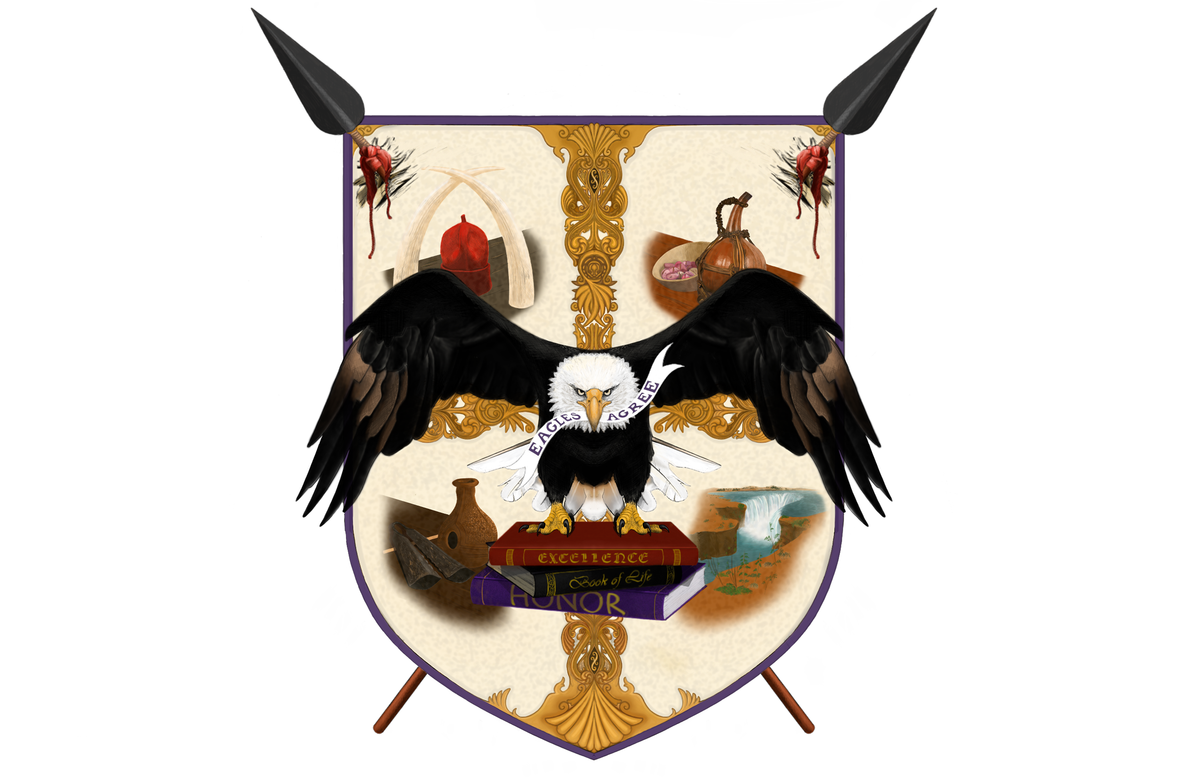 Commissioned: Family Crest (Illustrated in Clip Studio Pro)