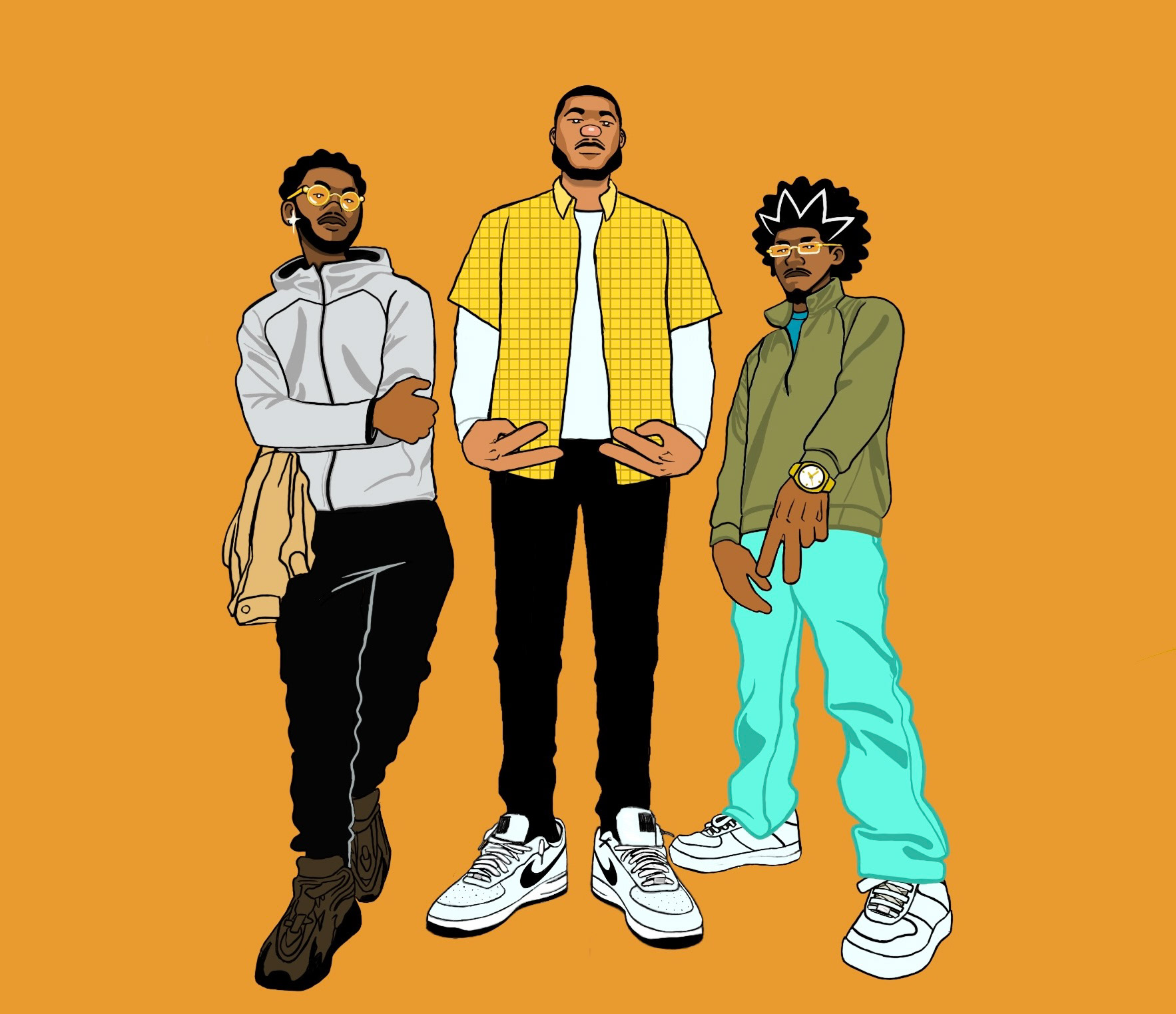 "Afromigos" (Made with Procreate)
