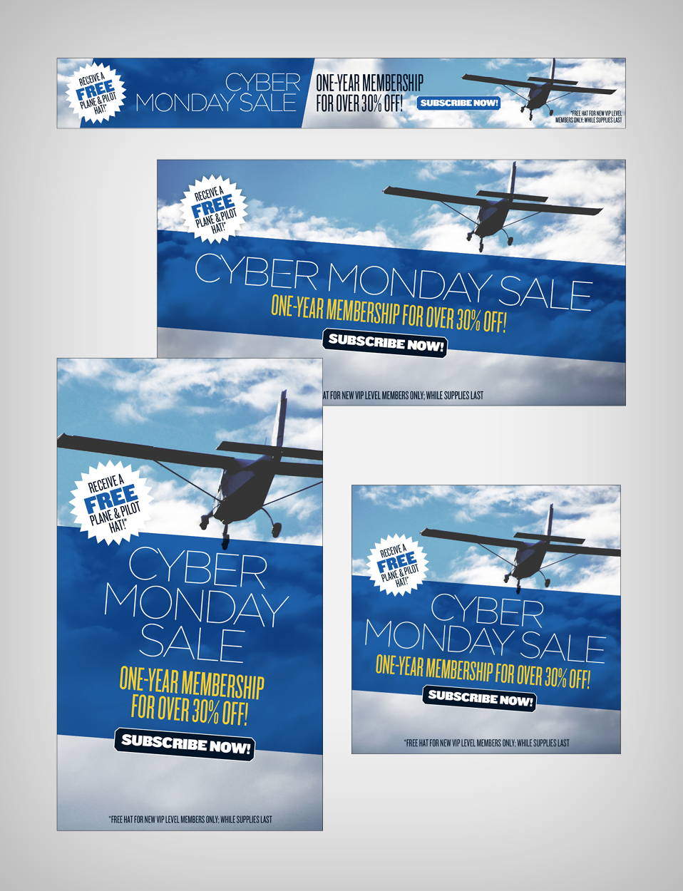 Plane & Pilot, Subscription Sale Social Media Ads