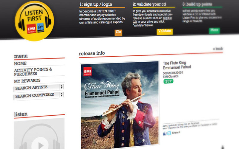 Listen First EMI website design