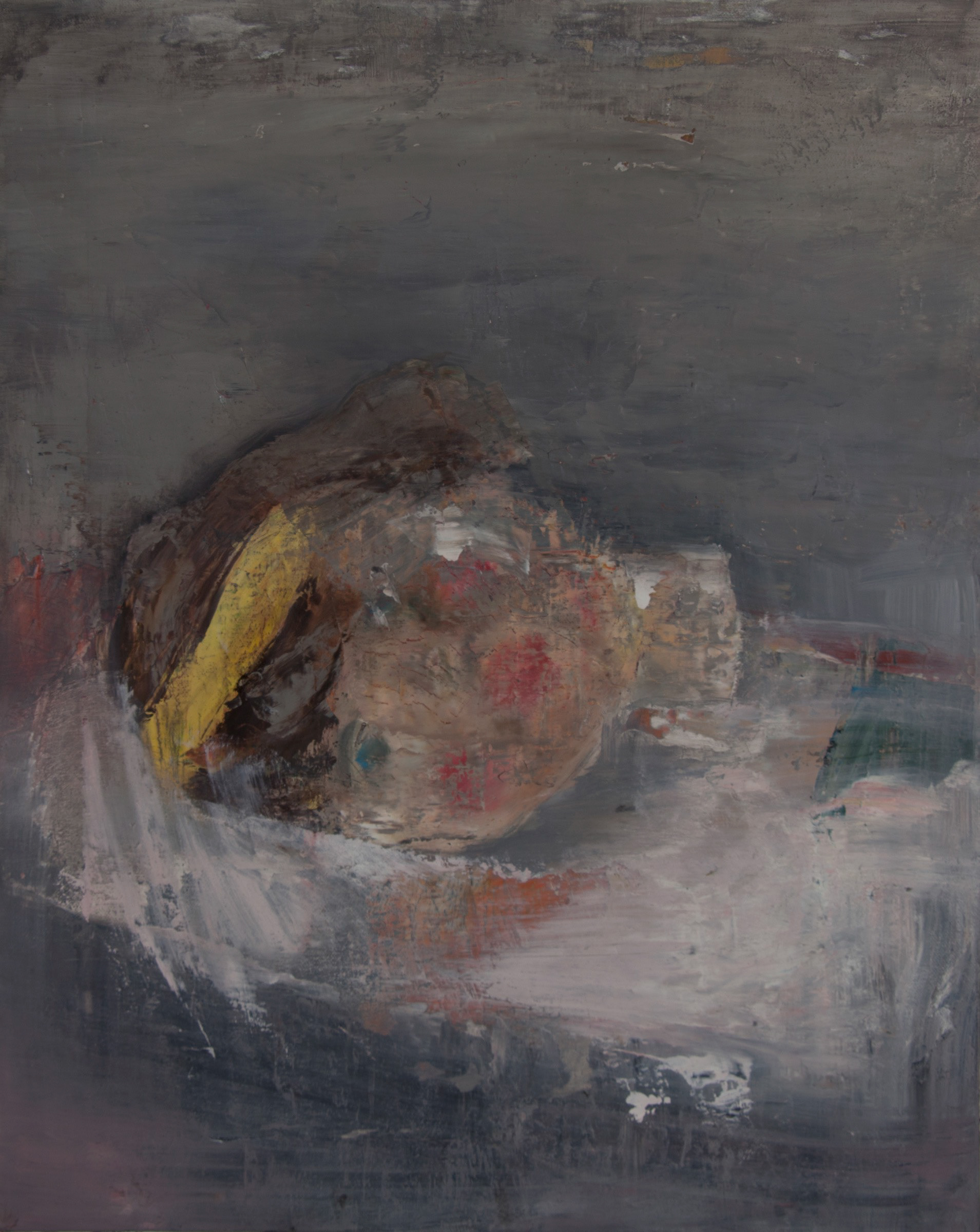 Dollhead 3, 20" by 16", oil on canvas, 2016