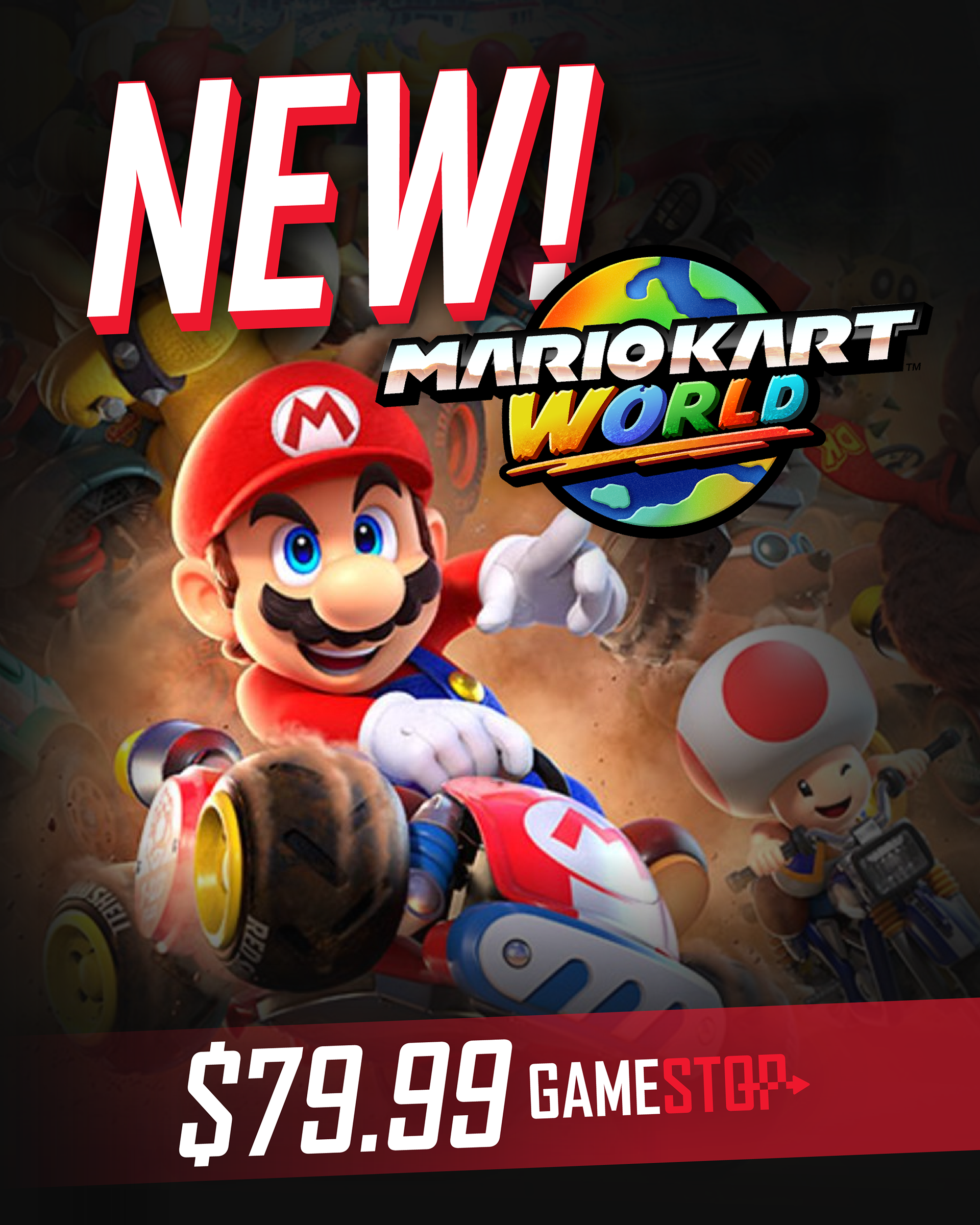 Mario Kart World Release Graphic
