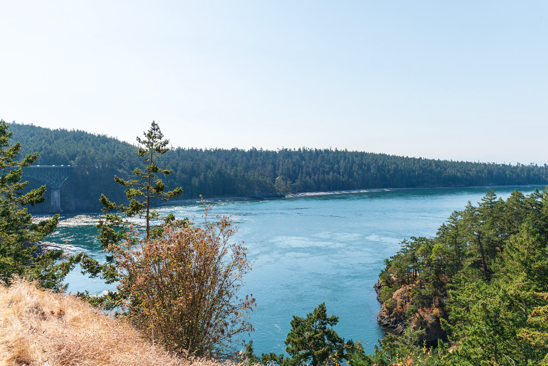 Looking south from Canoe Pass to Deception Pass