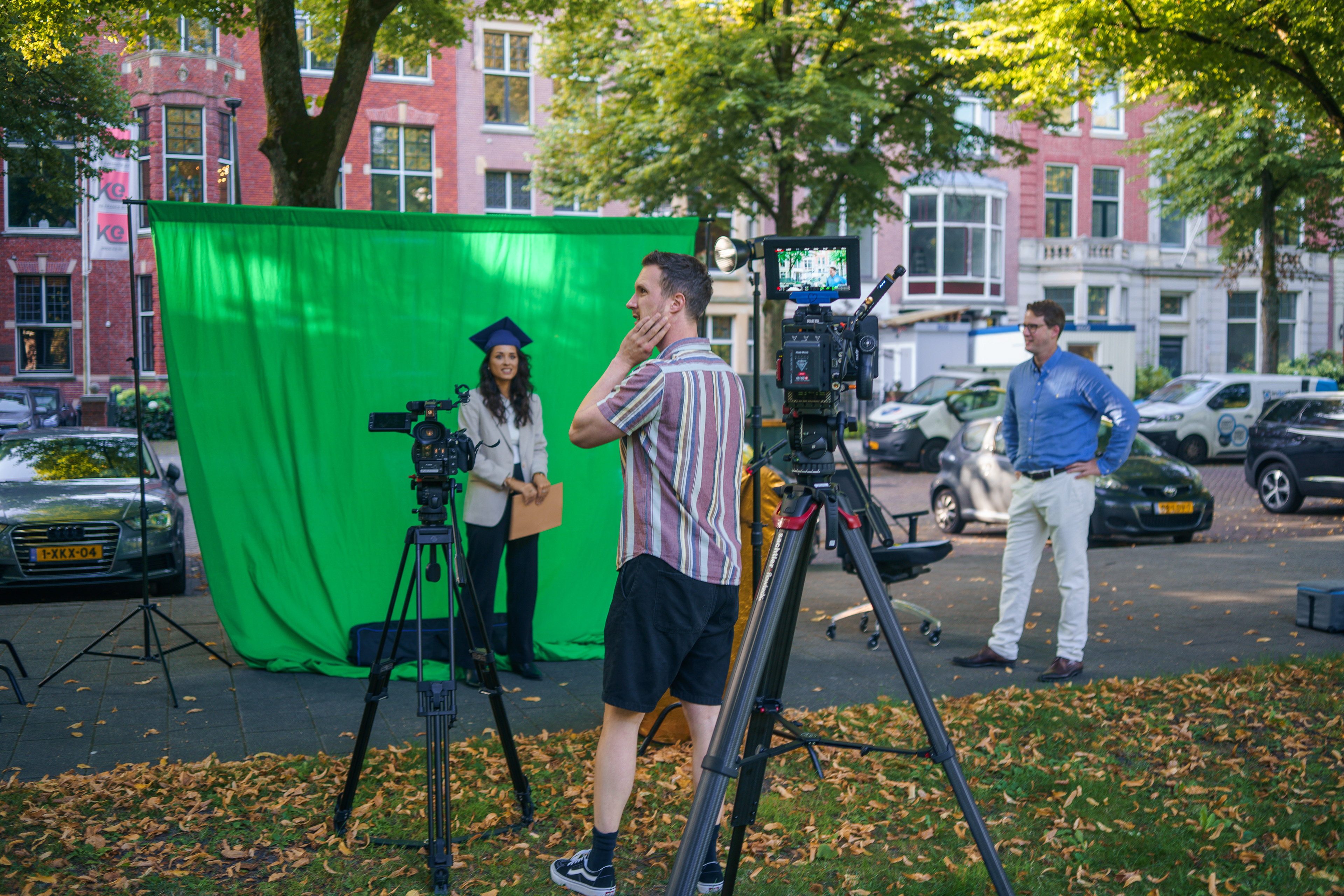 Greenscreen shoot op straat op RED Gemini