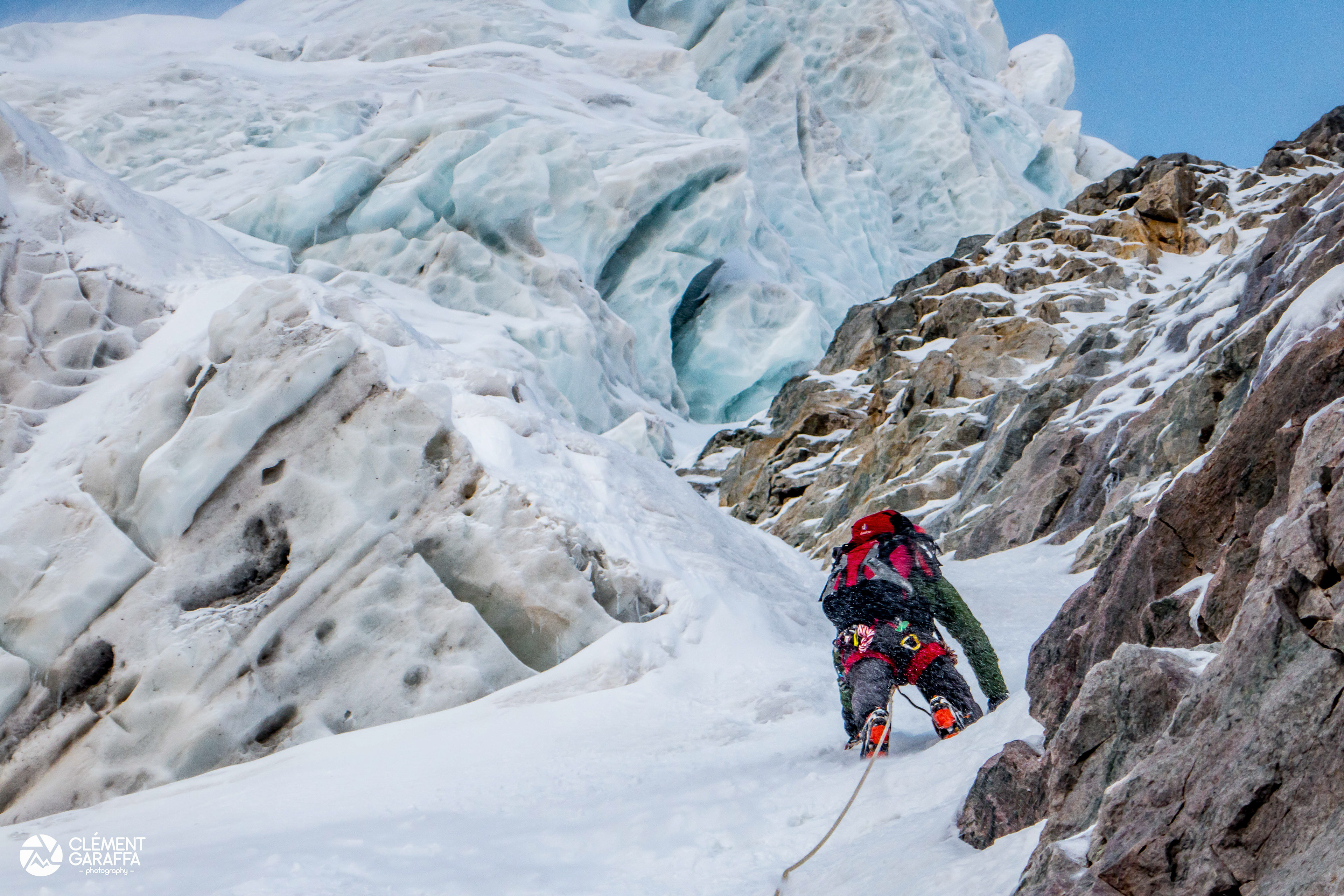 Couloir Nord du Col Ouest du Pelvoux. massif des Écrins, 2019