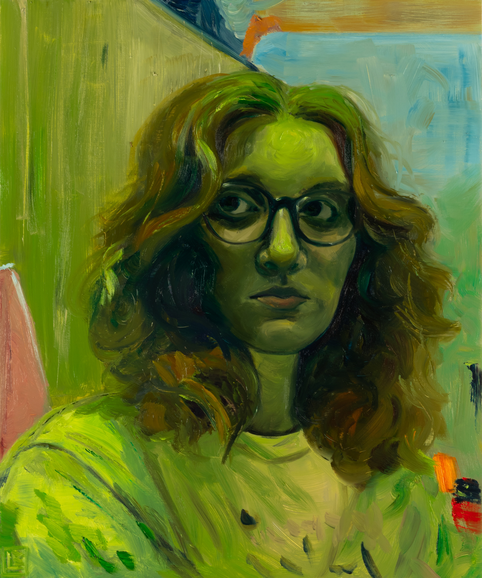 The Green Light, 18"x24", Oil on Panel, November 2022