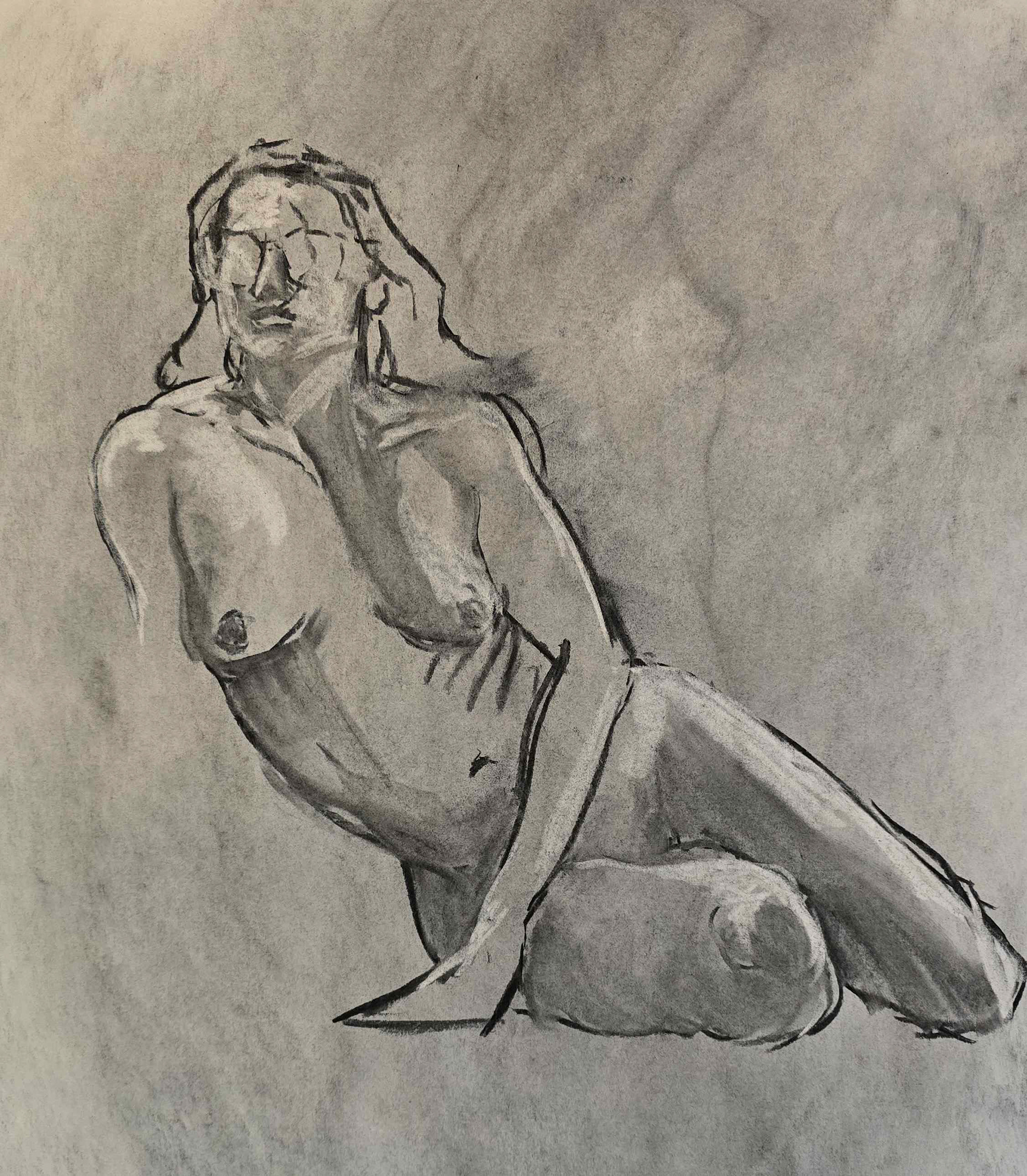 Figure Study, Charcoal, 18"x24", 2025
