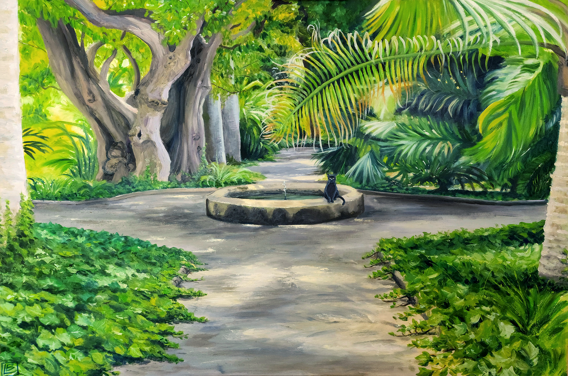 The Fountain, 2ftx3ft, Oil on Panel, February 2024