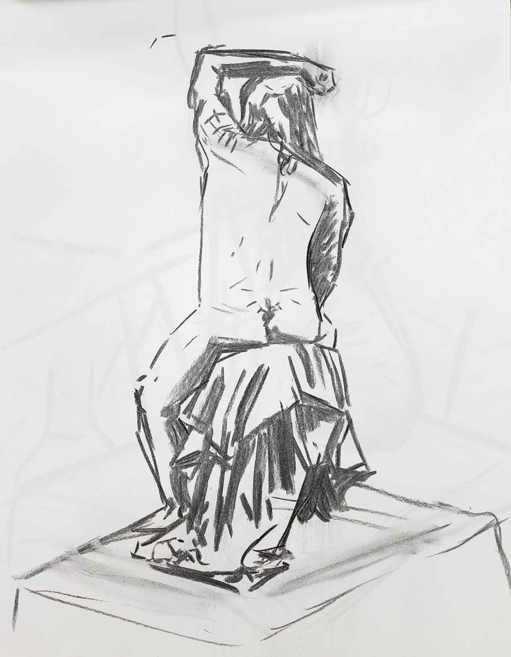 Figure Study, Charcoal, 18"x24", 2024