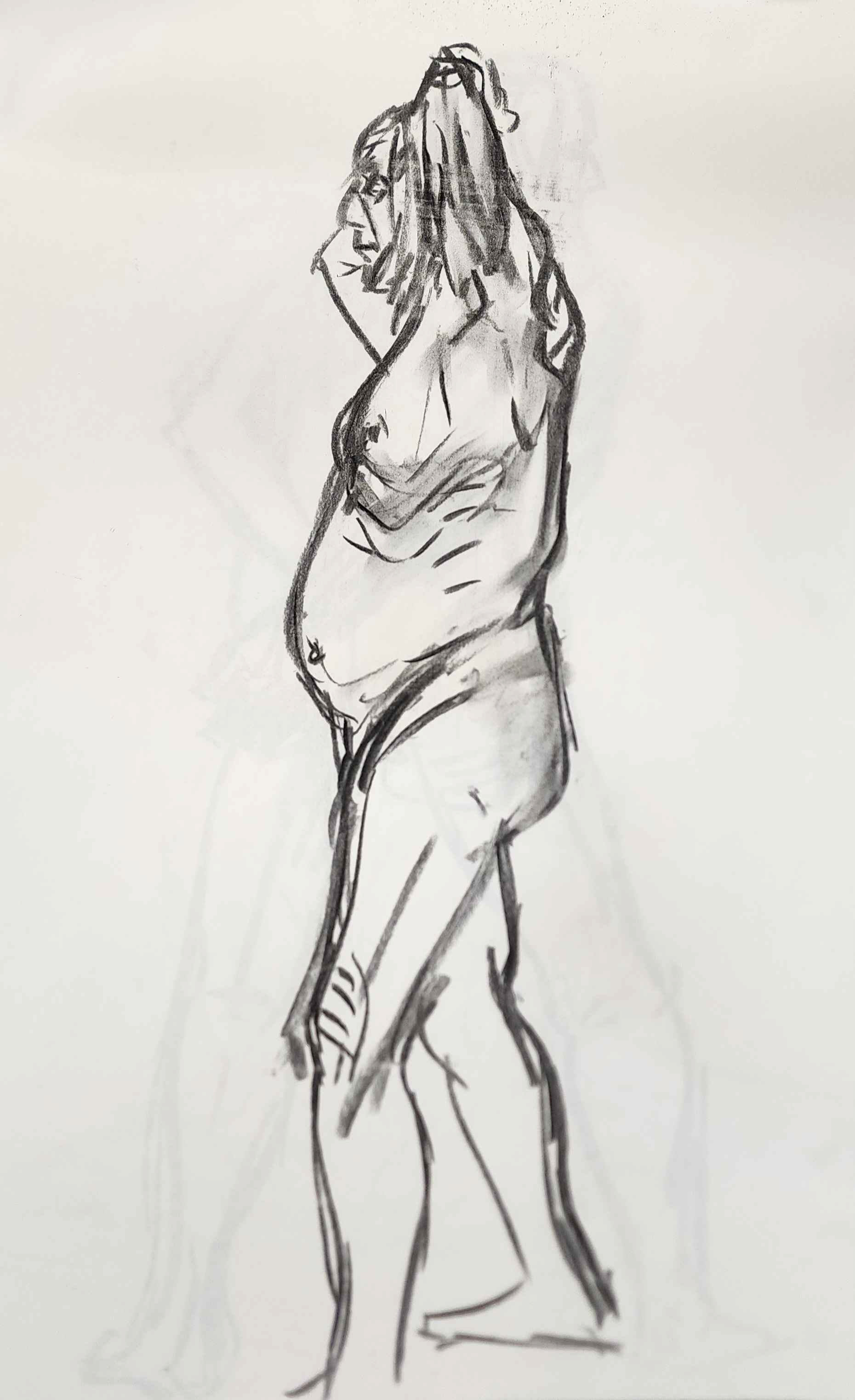 Figure Study, Charcoal, 18"x24", 2024
