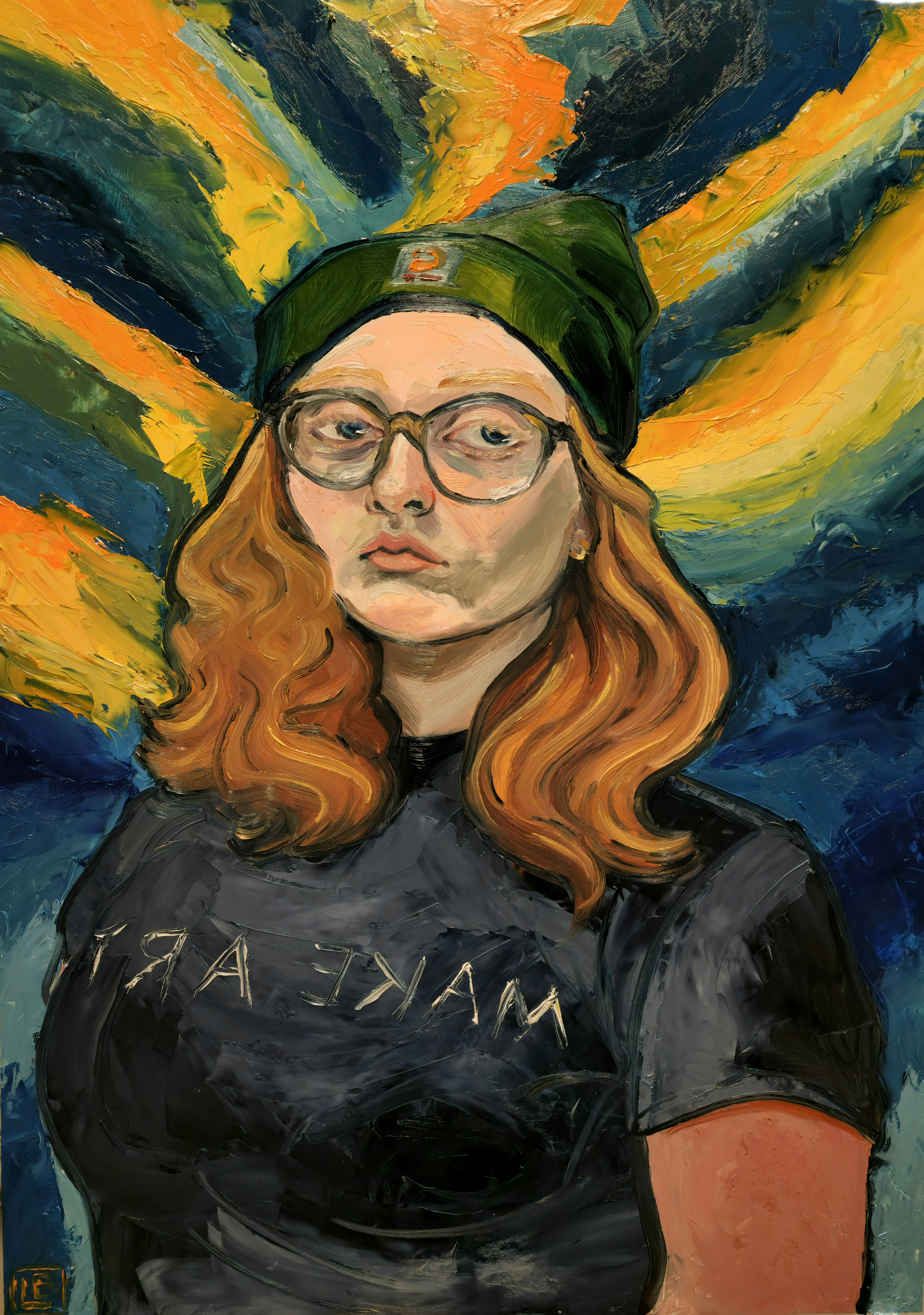 MAKE ART,  2x1.5ft, Oil on Panel, April 2022