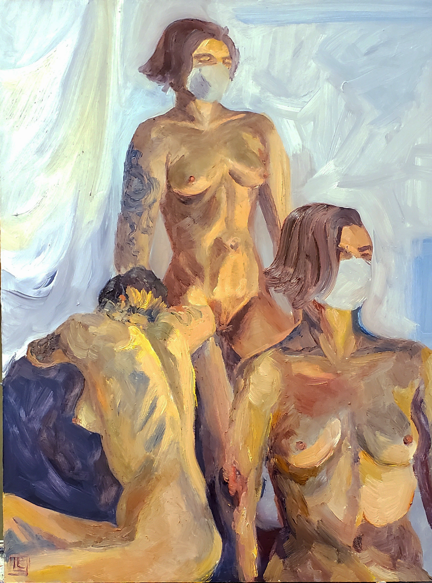 Movement Study, Oil on Panel, 2022