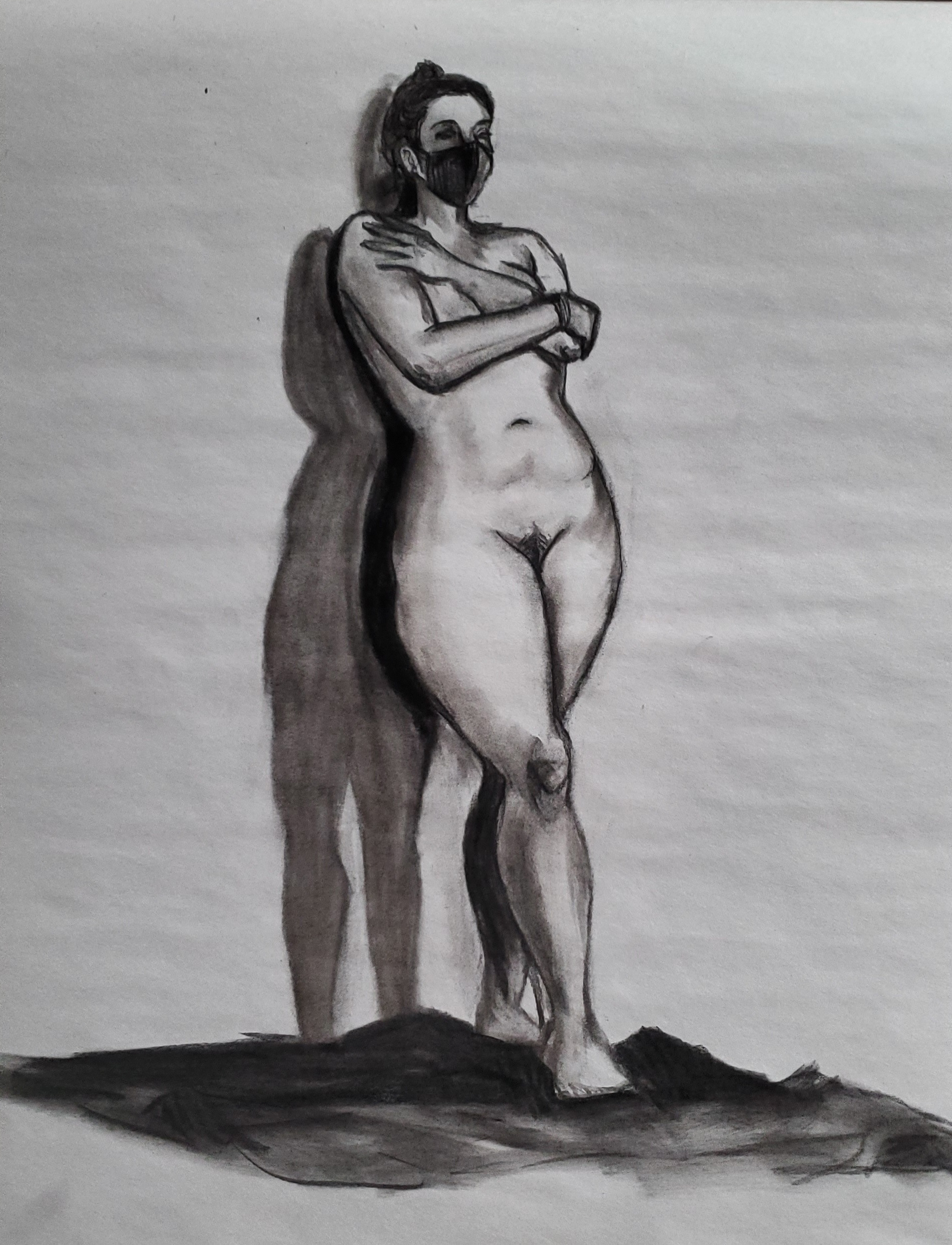 Figure Study, Charcoal, 18"x24", 2021