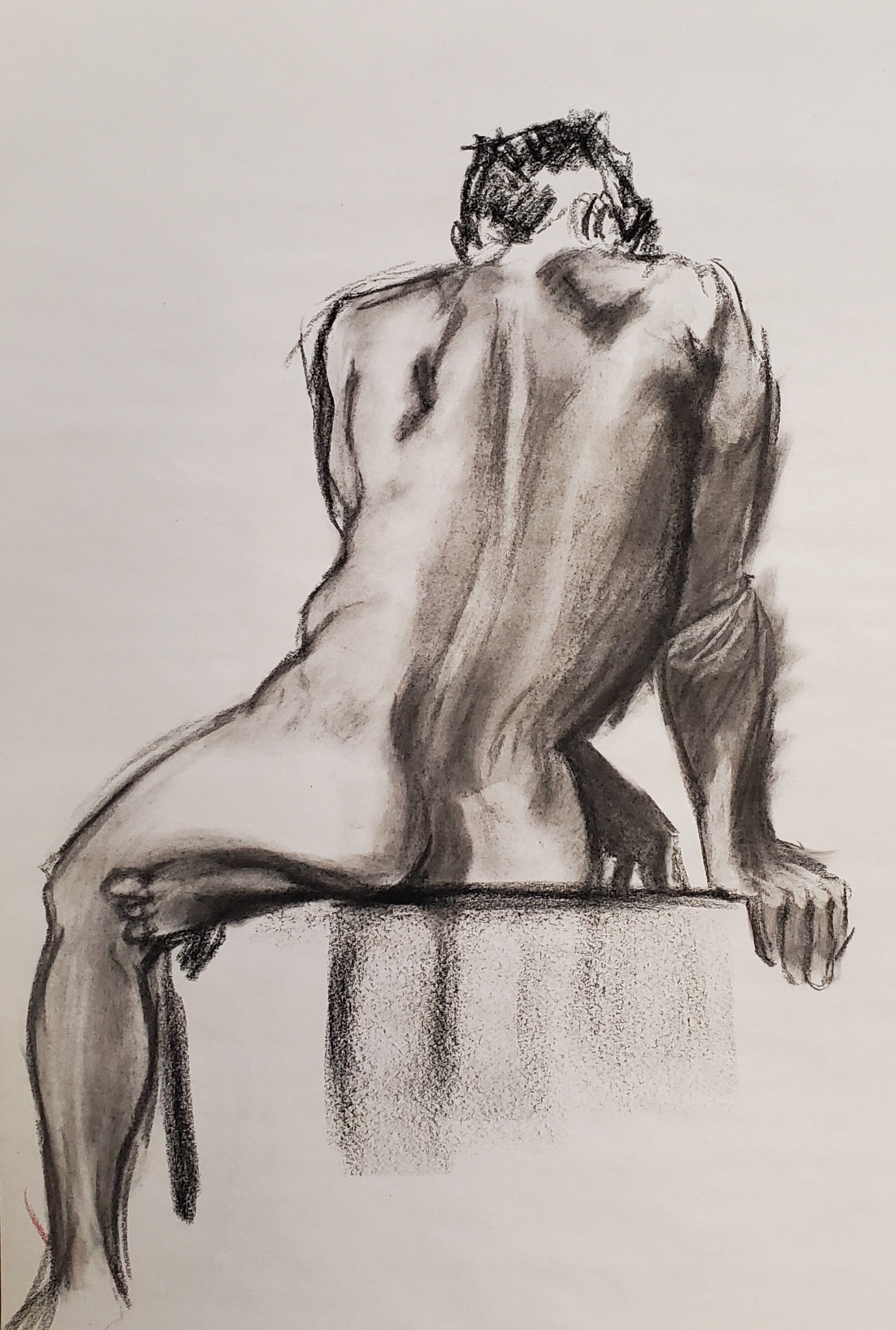 Figure Study, Charcoal, 18"x24", 2021