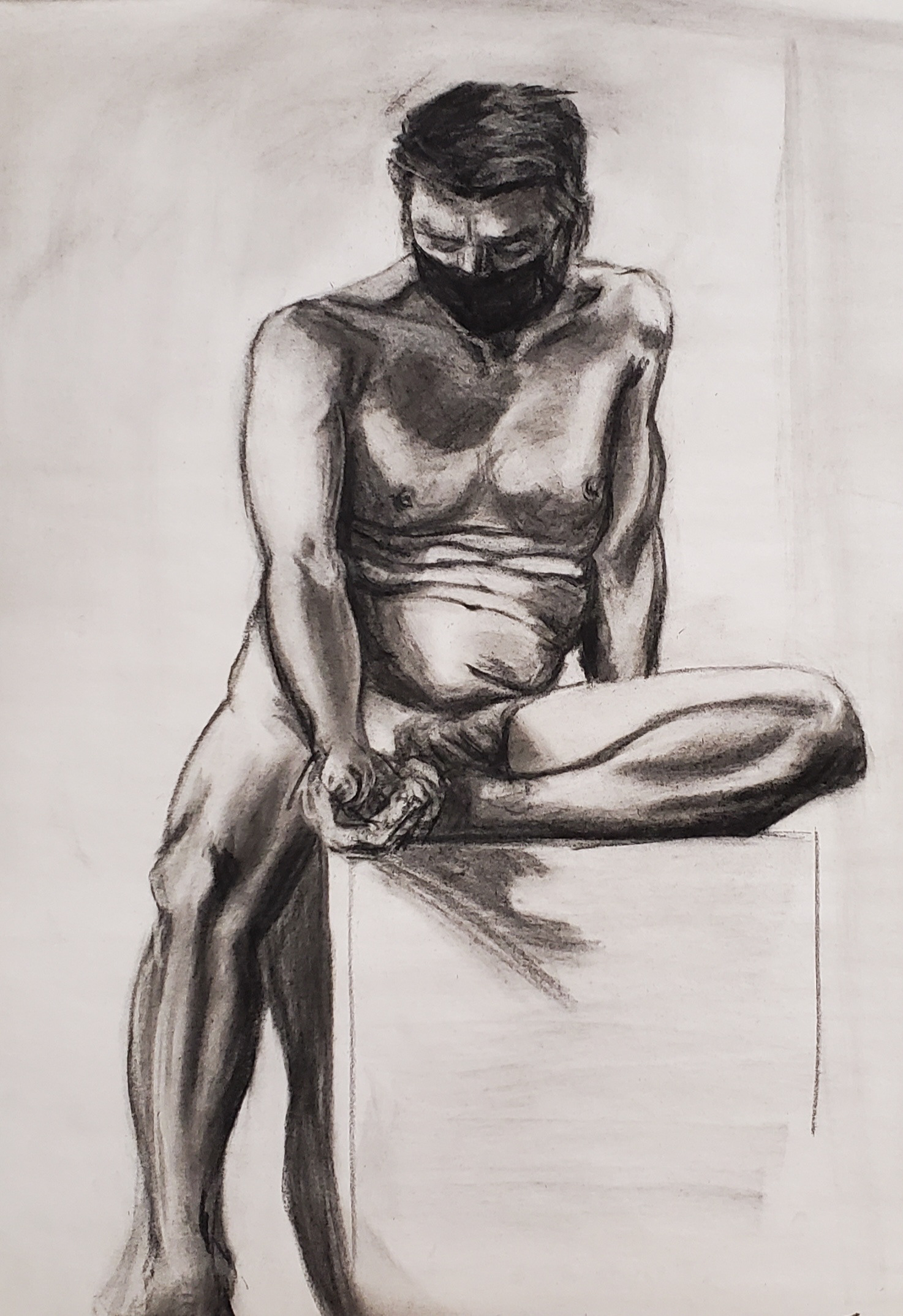 Figure Study, Charcoal, 18"x24", 2021