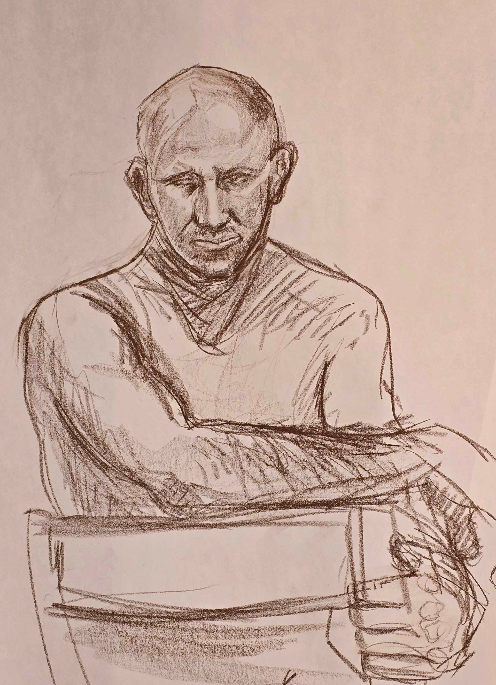 Figure Study, Charcoal, 18"x24", 2025