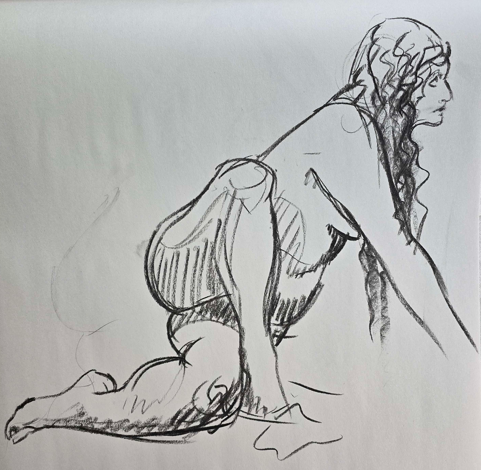  Charcoal, 18"x24", 2025
