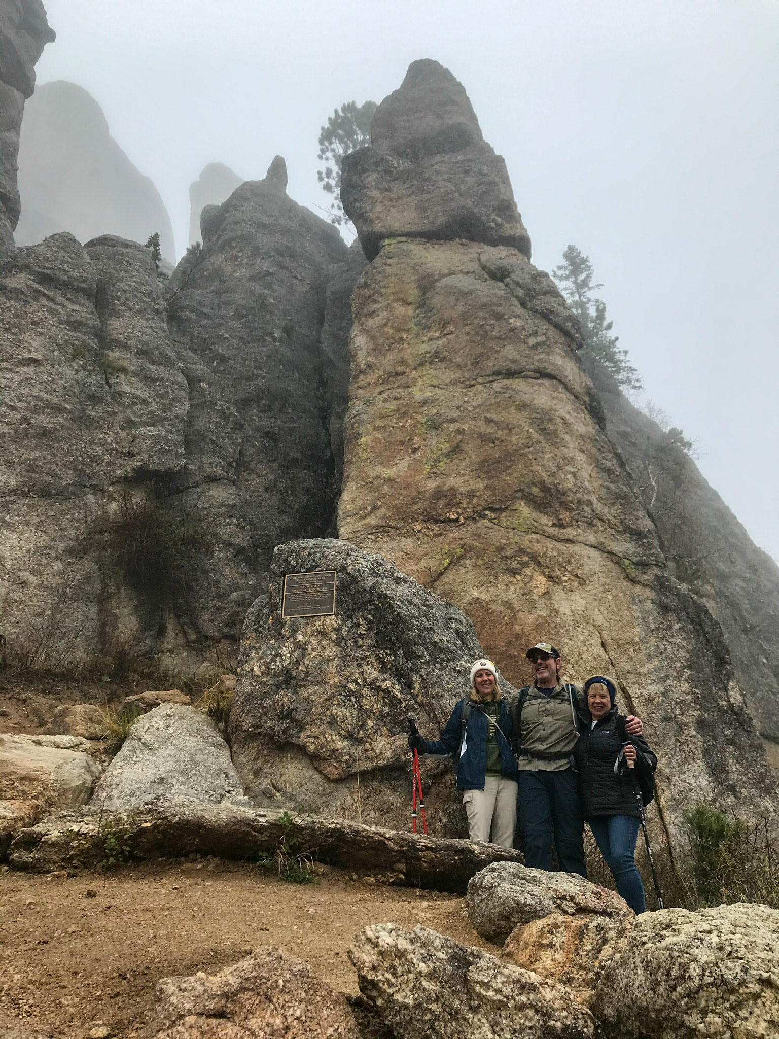 At the trailhead. Sis-Bro-Sis.