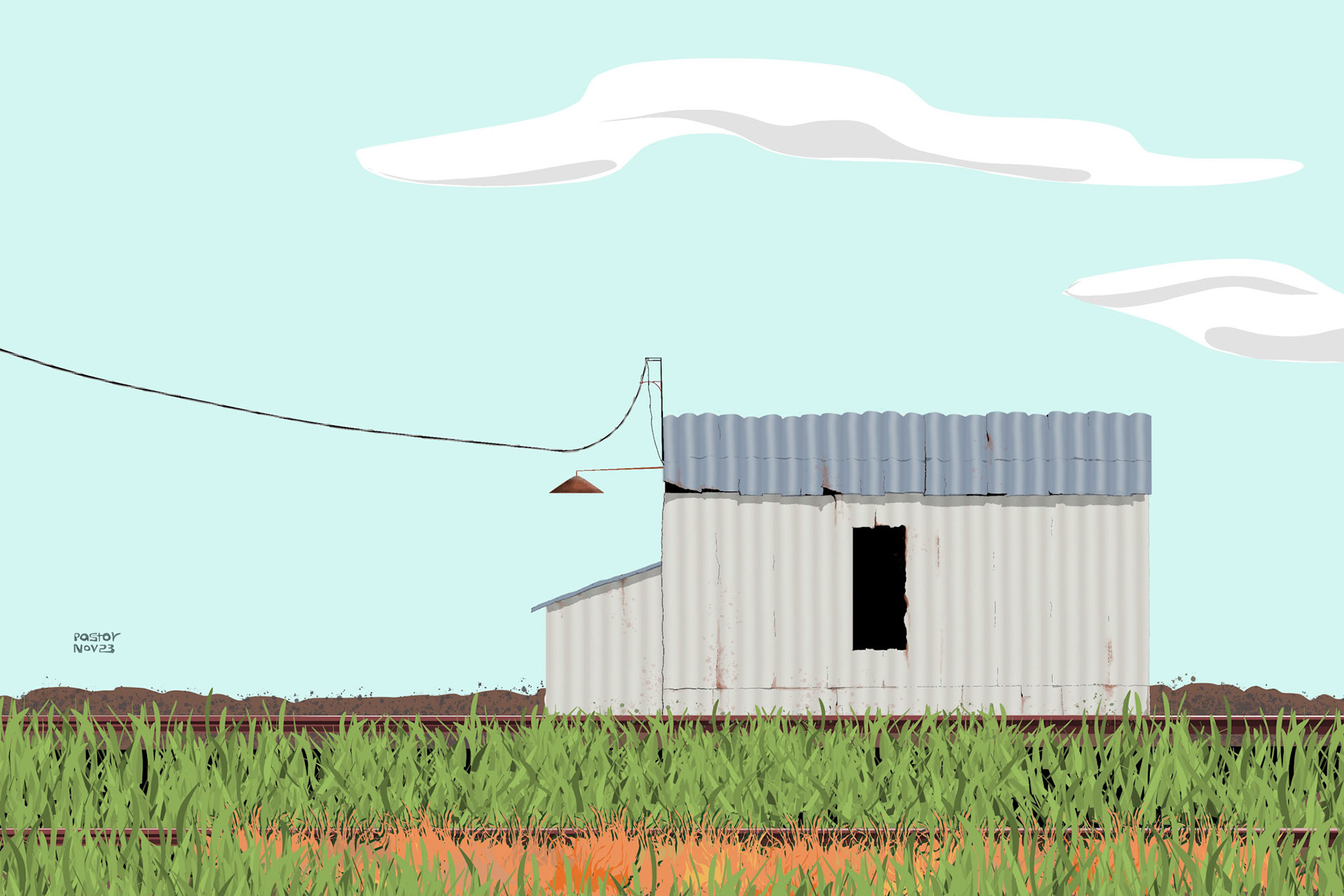 2023-11-11 Railroad Shack drawn with Concepts