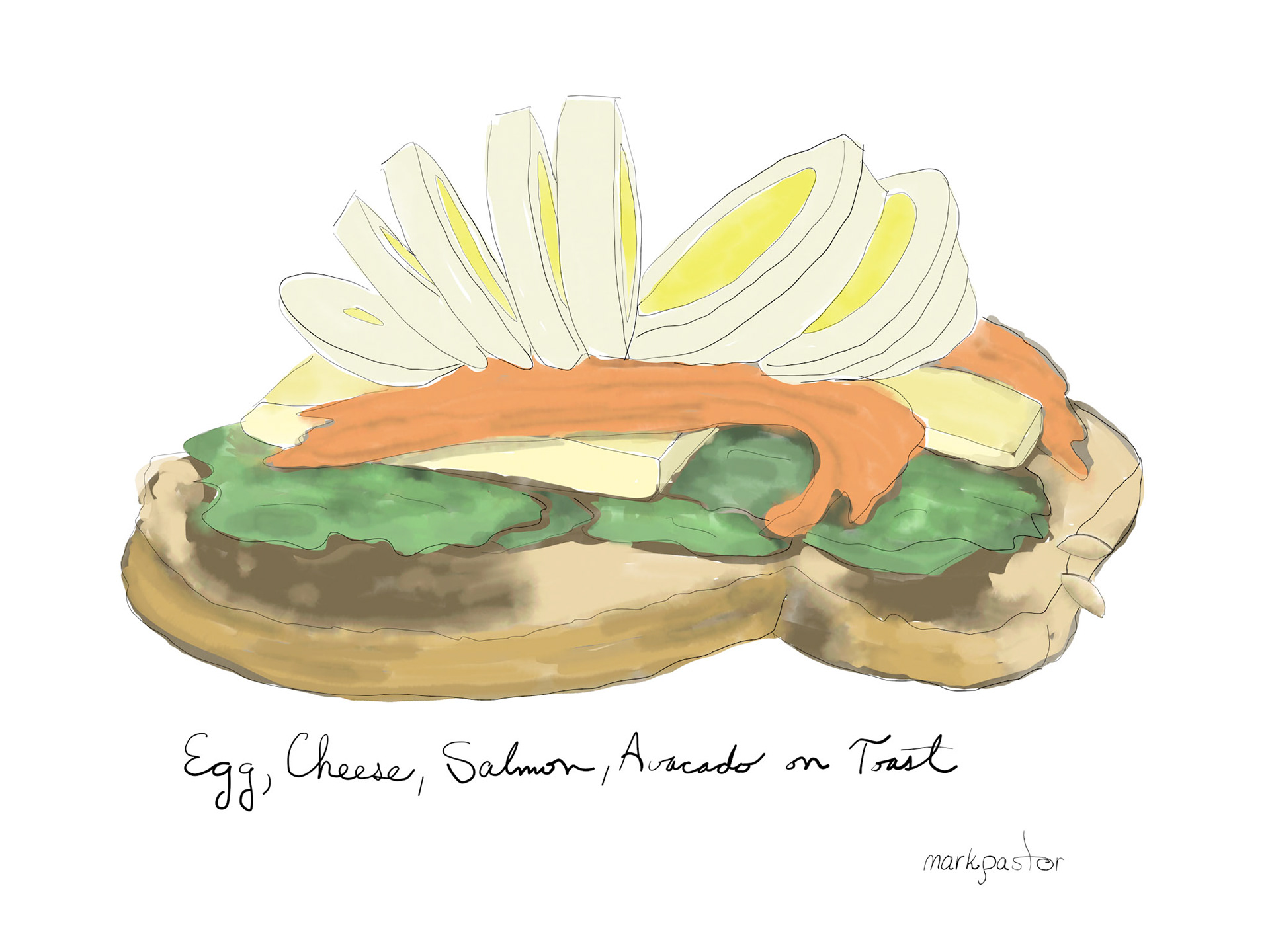 2023-09-11 Sandwich drawn with Adobe Fresco