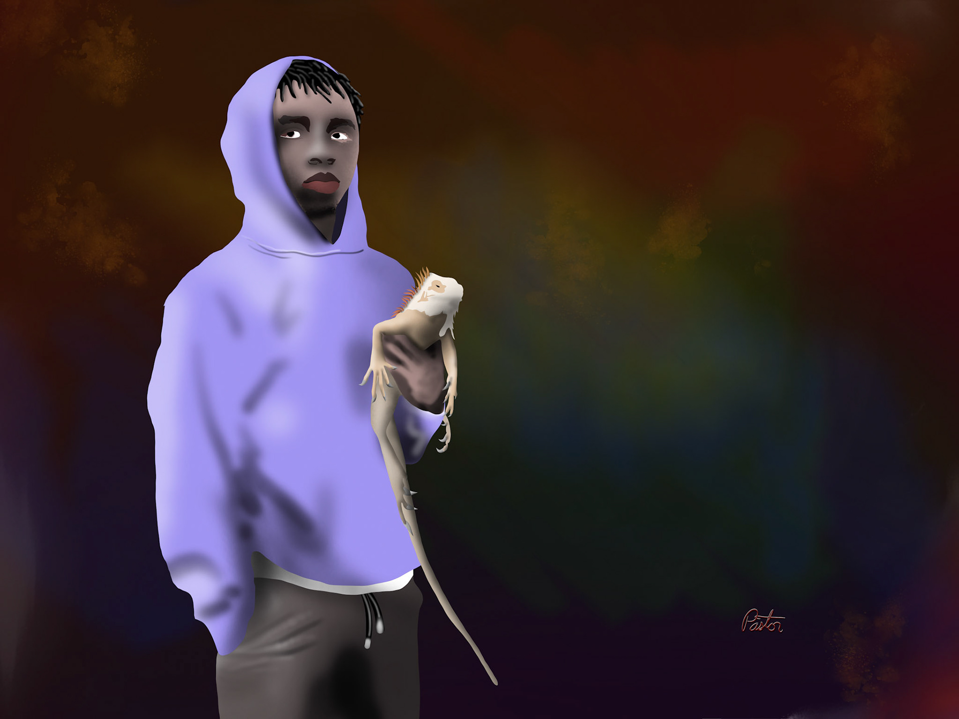 2025-01-01 Mardi Gras drawn using Adobe Fresco