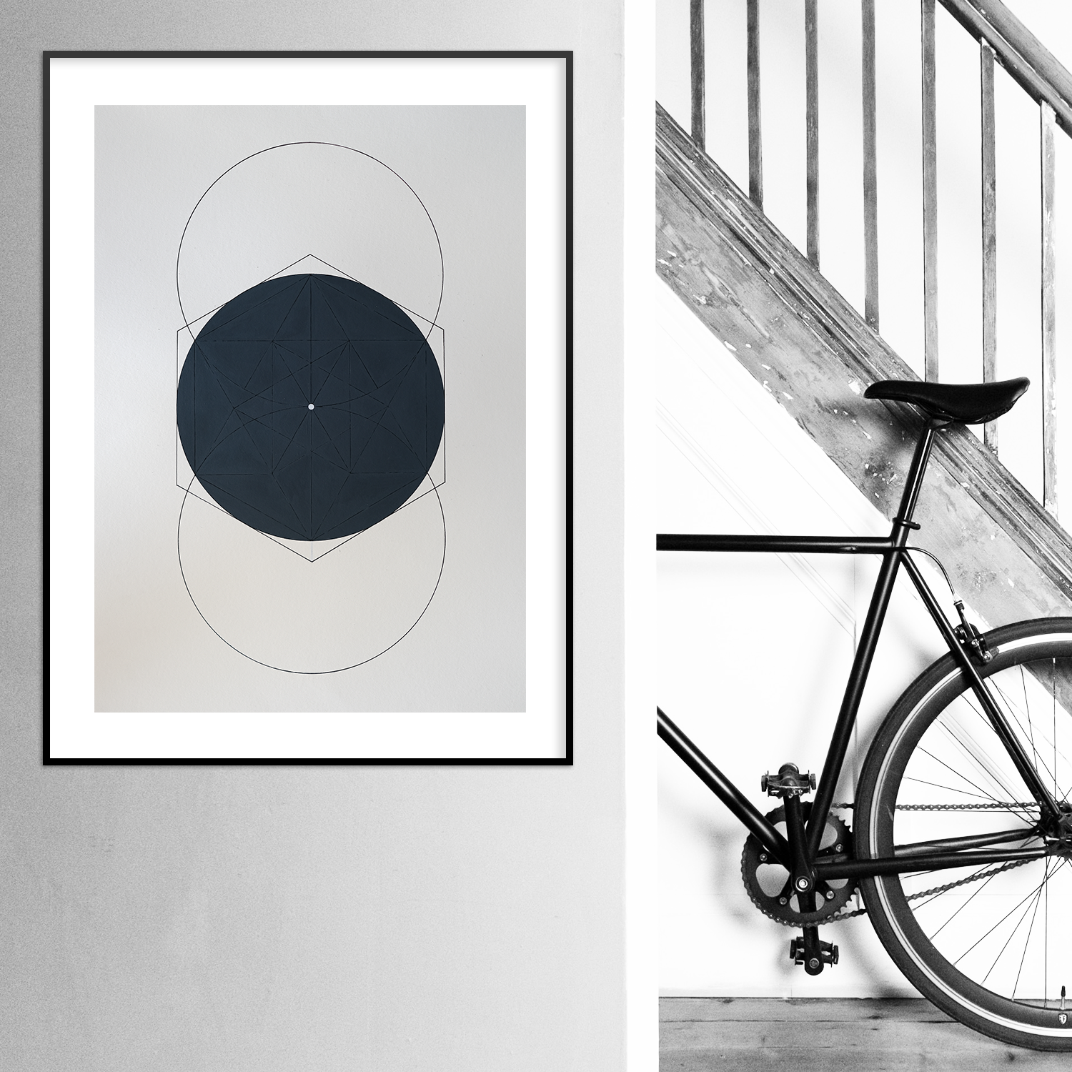 Geometry 04 by Tetiana Gryshchenko. Poster. Interior