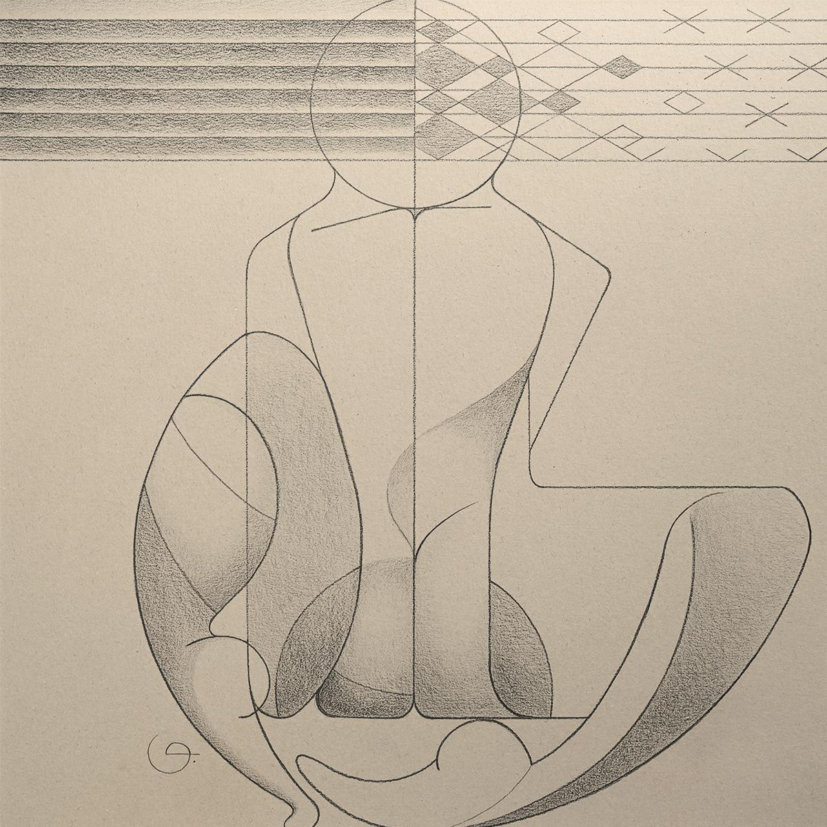 Black-and-white abstract geometric drawing with thin intersecting lines reaching the very edges of the paper, symbolizing tension, psychological pressure, and the breaking of boundaries.