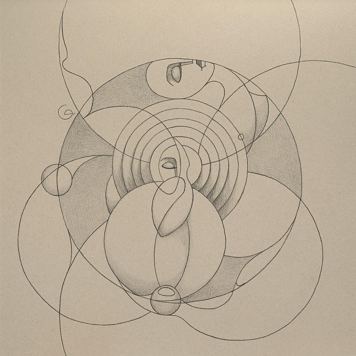 Graphics 27 — Openness and Conservatism — minimalist geometric drawing with one openly extended figure and one cocoon-like form symbolizing two equally valid psychological tendencies: embracing the new and seeking stability.