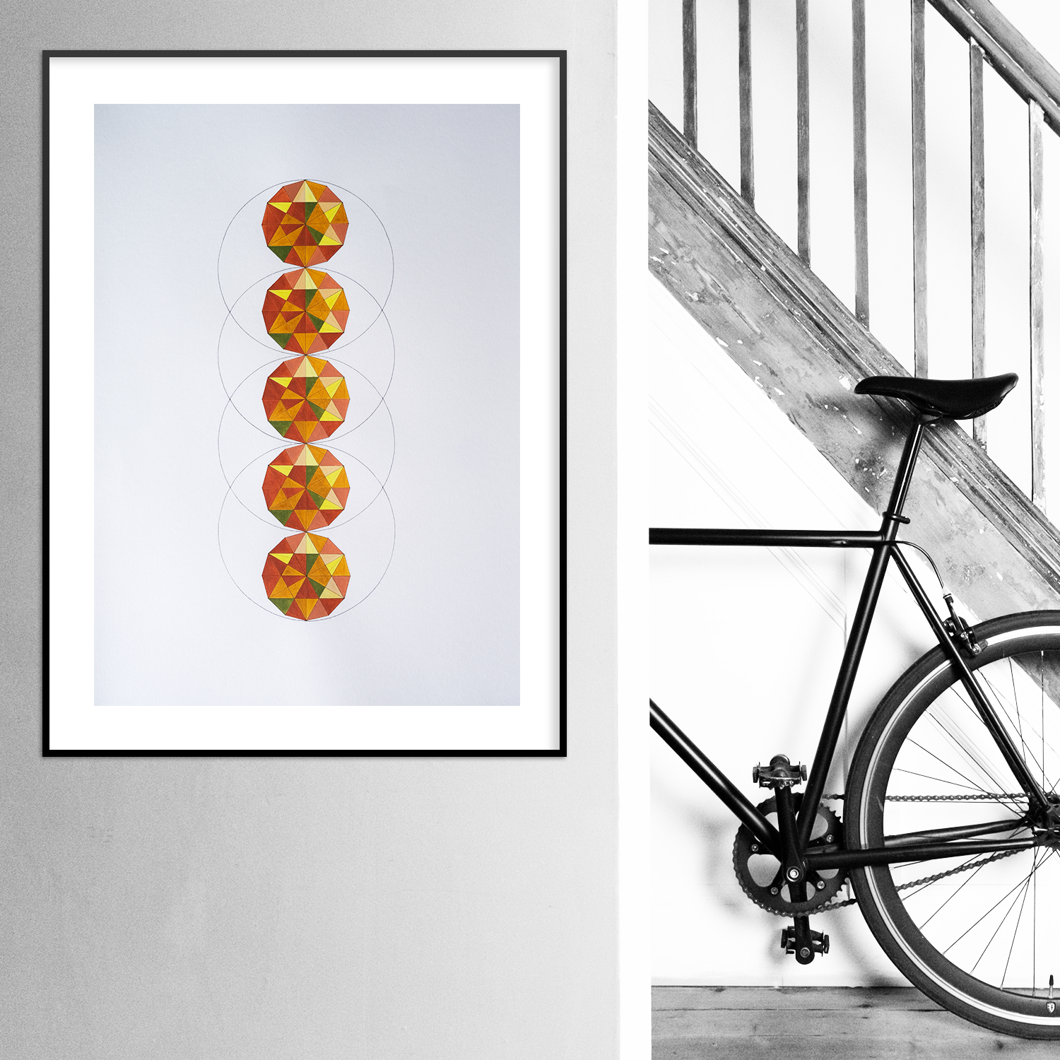 Geometry 07 by Tetiana Gryshchenko. Poster. Interior