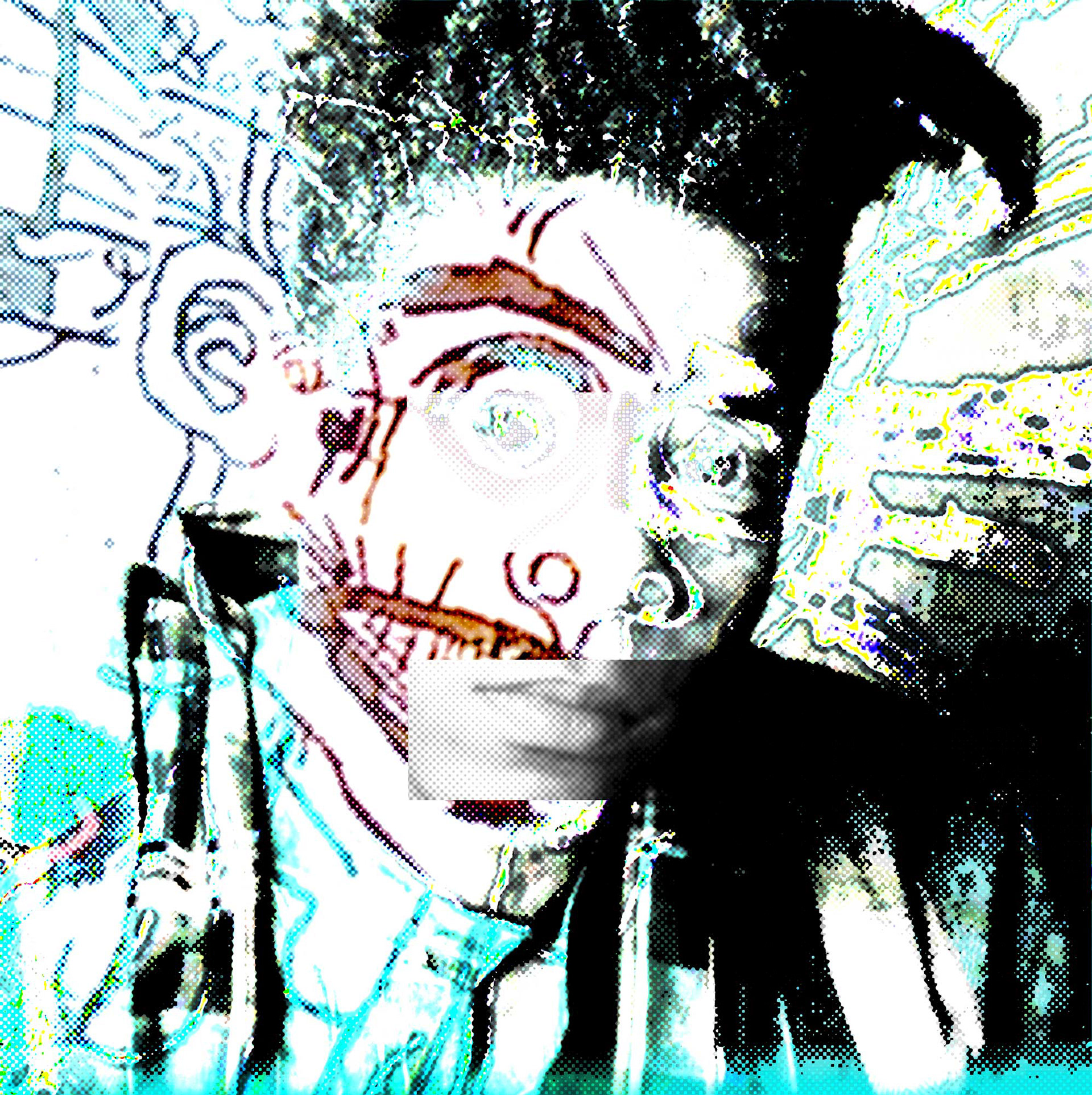 Jean-Michel Basquiat , american painter (1960-1988) numbered screen print