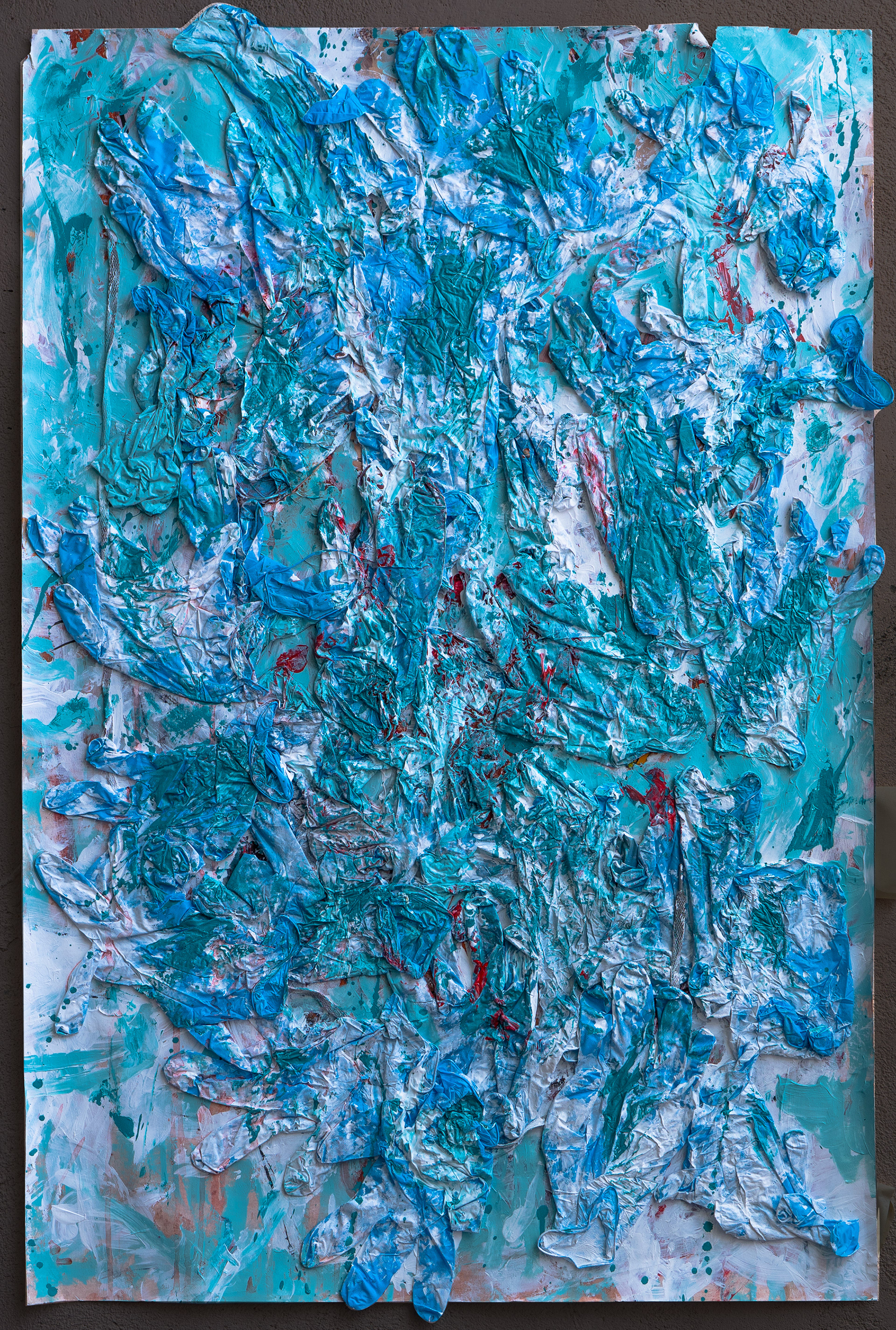 Blues, mixed media on paper (38"x26")