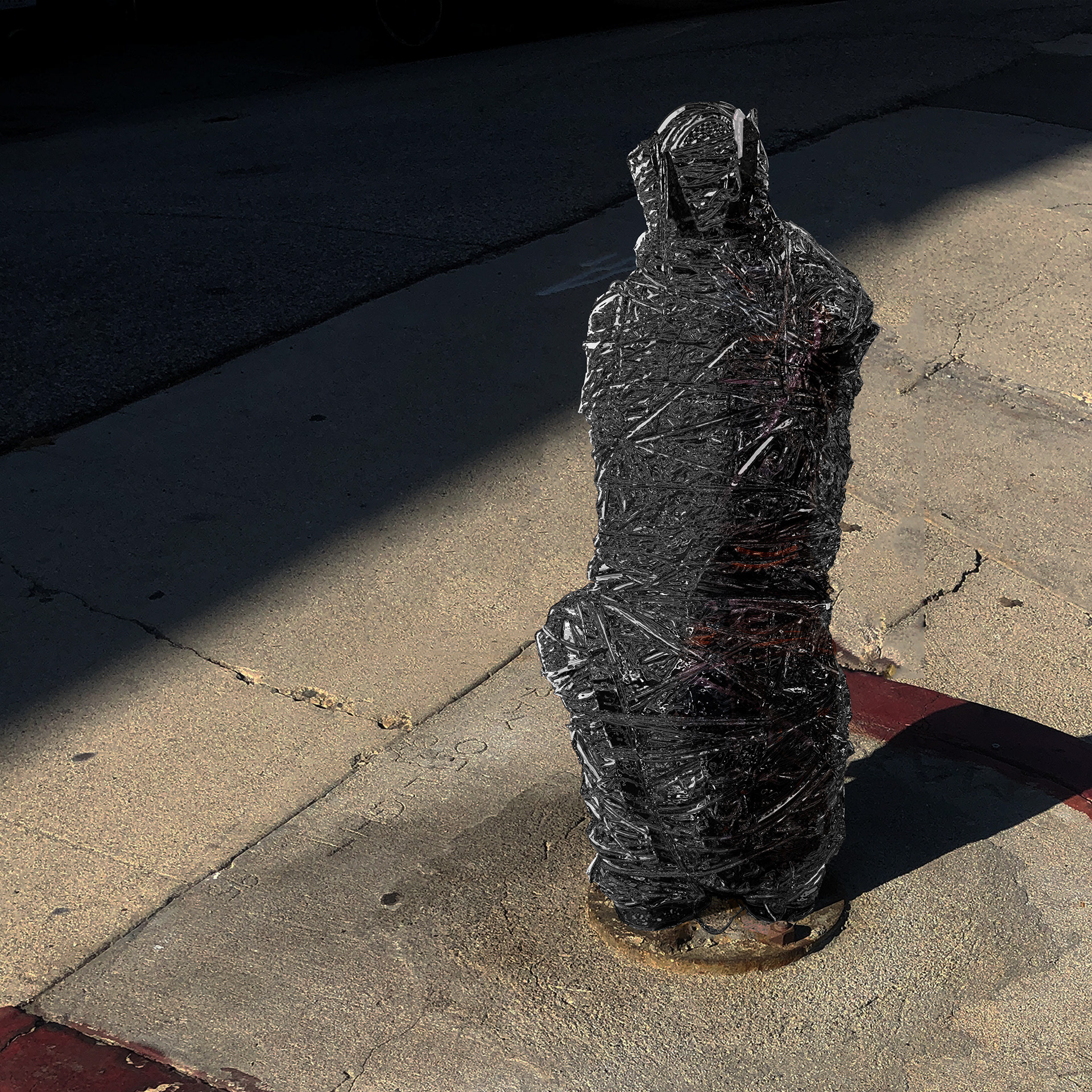 Mannequin Static- screen print (36"x36") - Digital composition critiquing the effects of plastic perfection in social media.