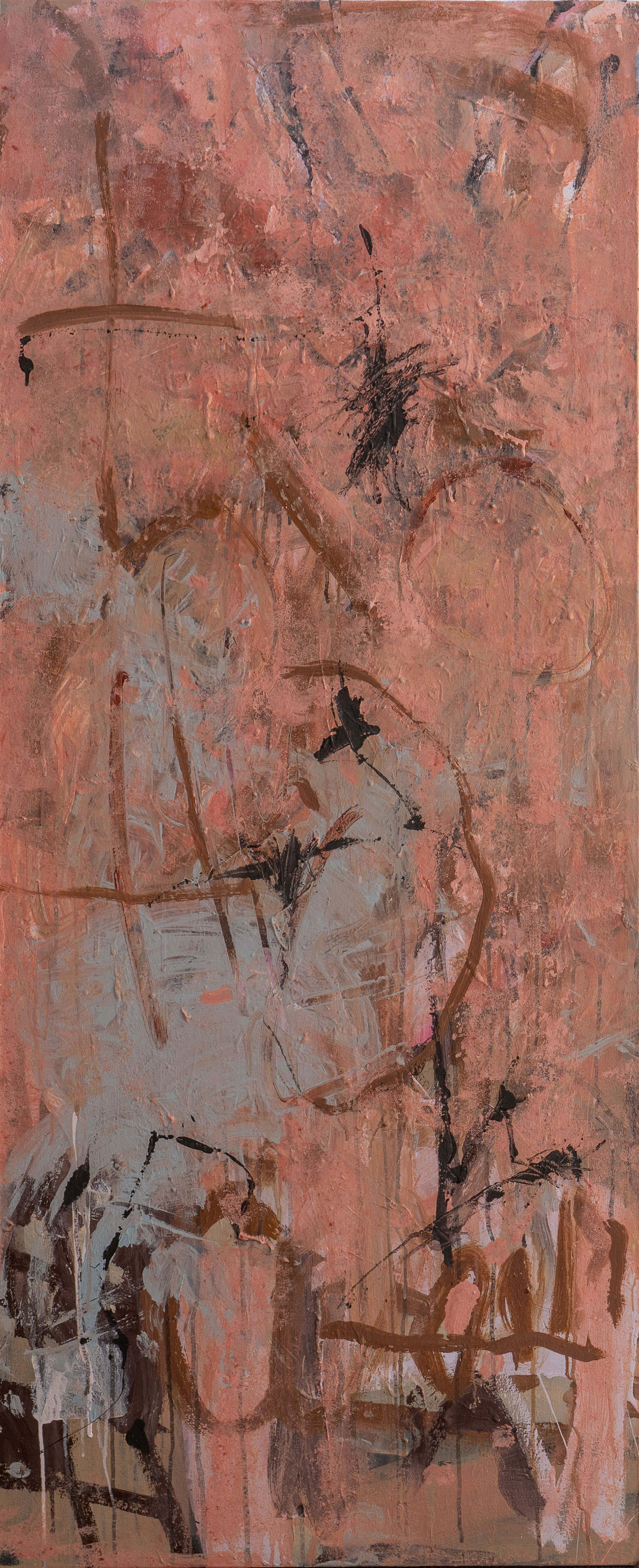 Canyon, acrylic on canvas  64"x26"