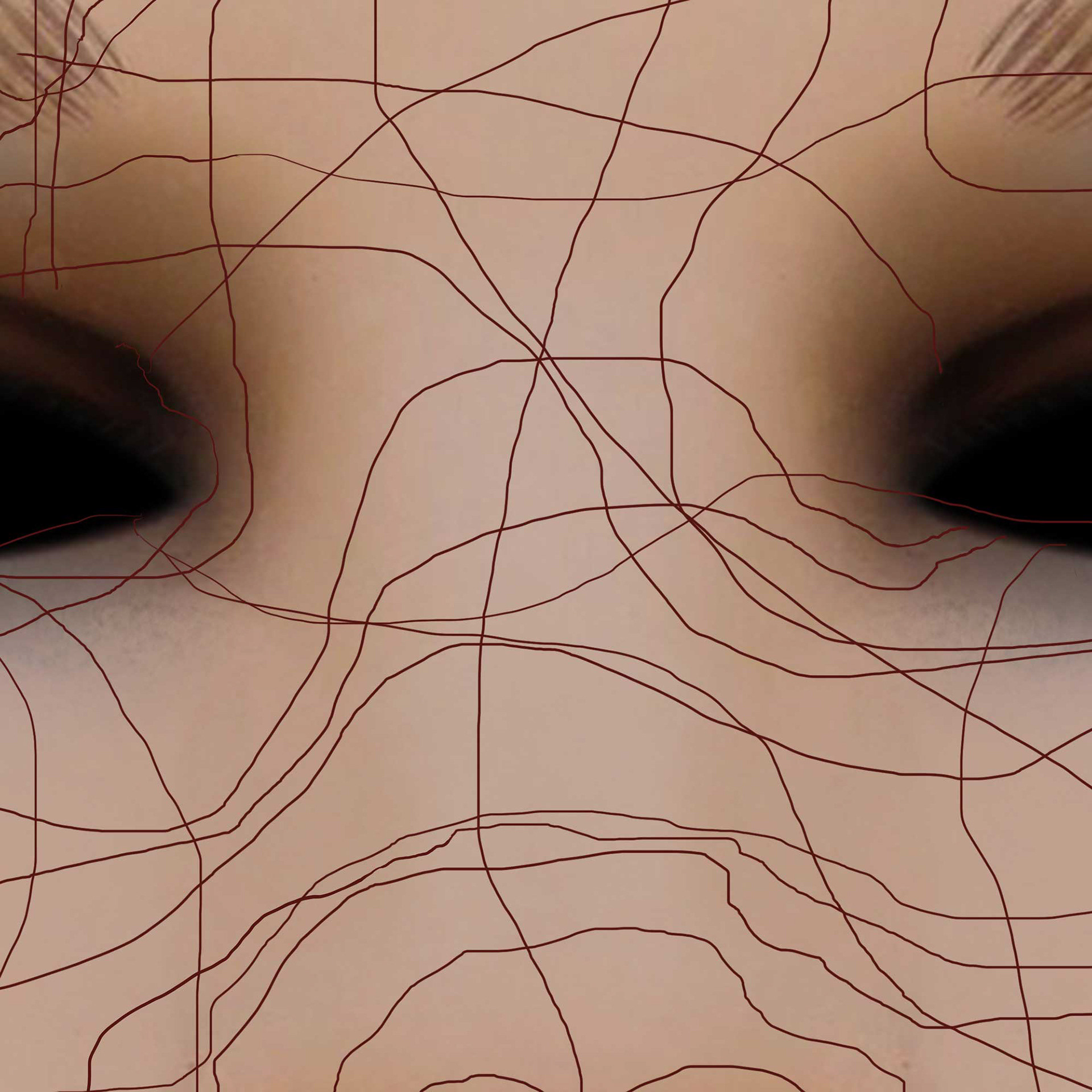 Let's get Wet, numbered screen  print (36"x36") - Digital composition critiquing plastic perfection and beauty standards.