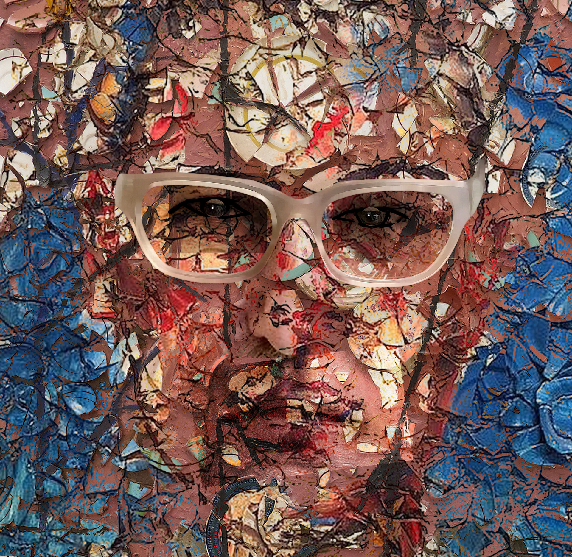 Julian Schnabel (b. 1951) American painter and filmmaker- part of the NYC Neo-Expressionism numbered print 36”x36”