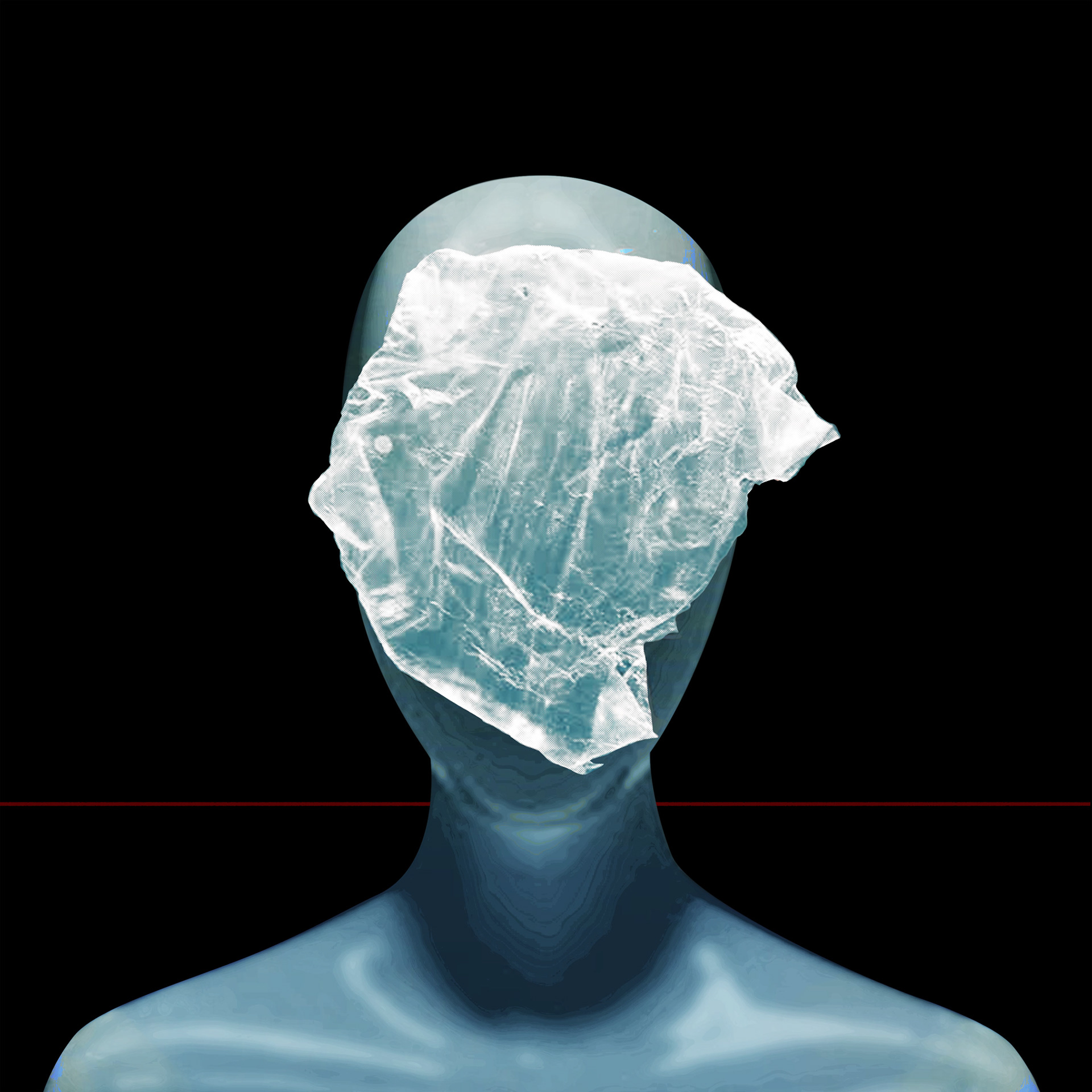 Another Late Night,  screen print.(36"x36") - Artwork revealing the erasure of authentic female selfhood.