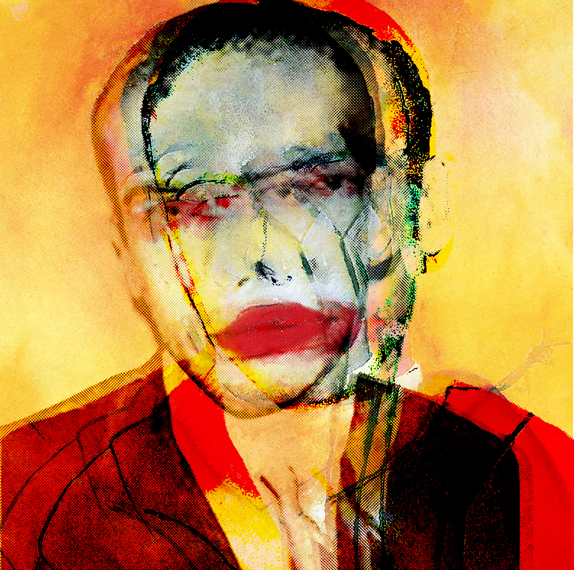 Francesco Clemente (1955- ) Italian, Neo-Expressionist painter and draftsman, numbered print, (32" x 36".)
