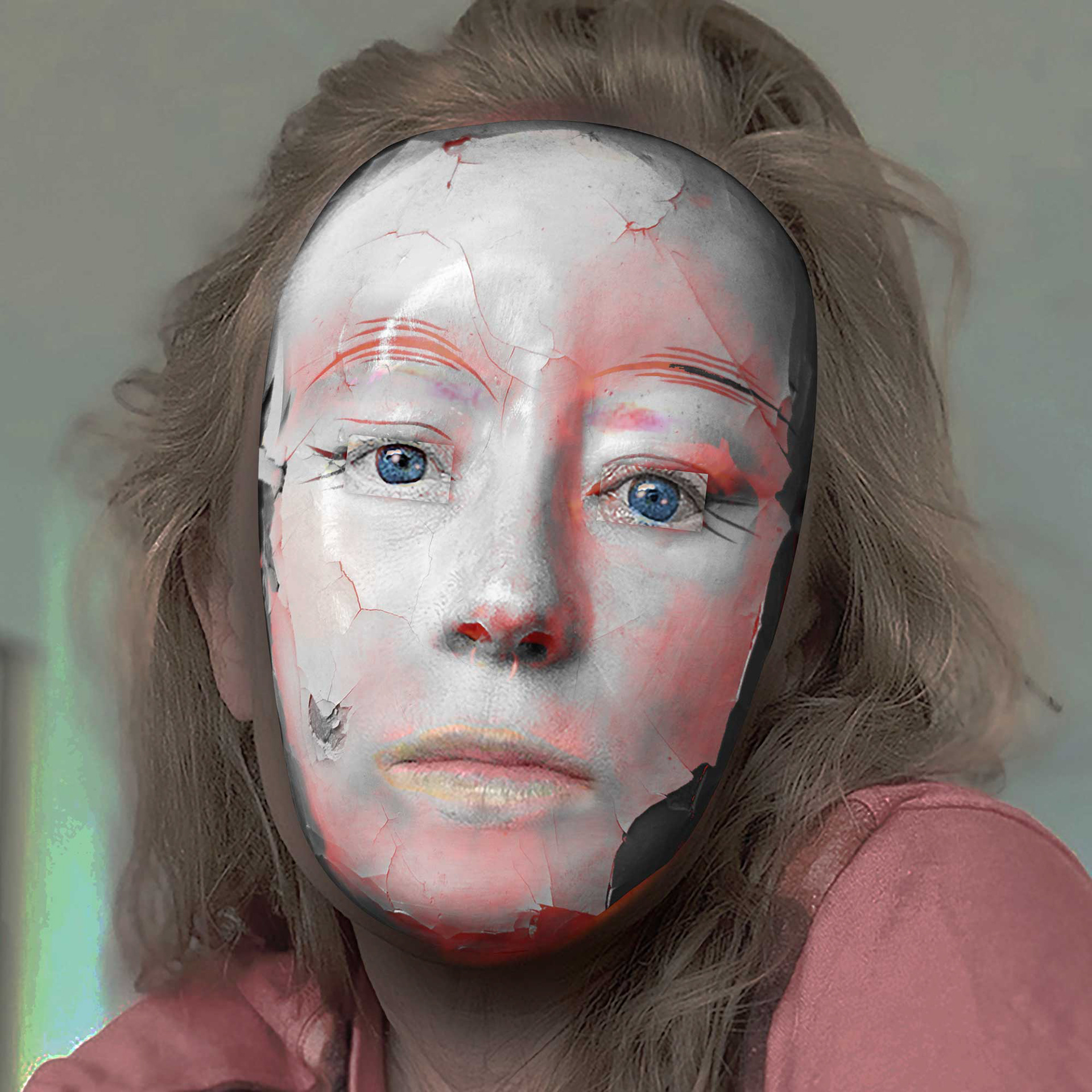 Cindy Sherman, American, photographer (1954- ) numbered screen print, 36"x36" Radically redefined photography as a medium for conceptual, performative, and critical art. Through her decades-long practice—especially her seminal work in the 1970s and 1980s—Sherman transcended traditional photography, turning the camera inward to explore identity, representation, gender, and the construction of meaning itself.