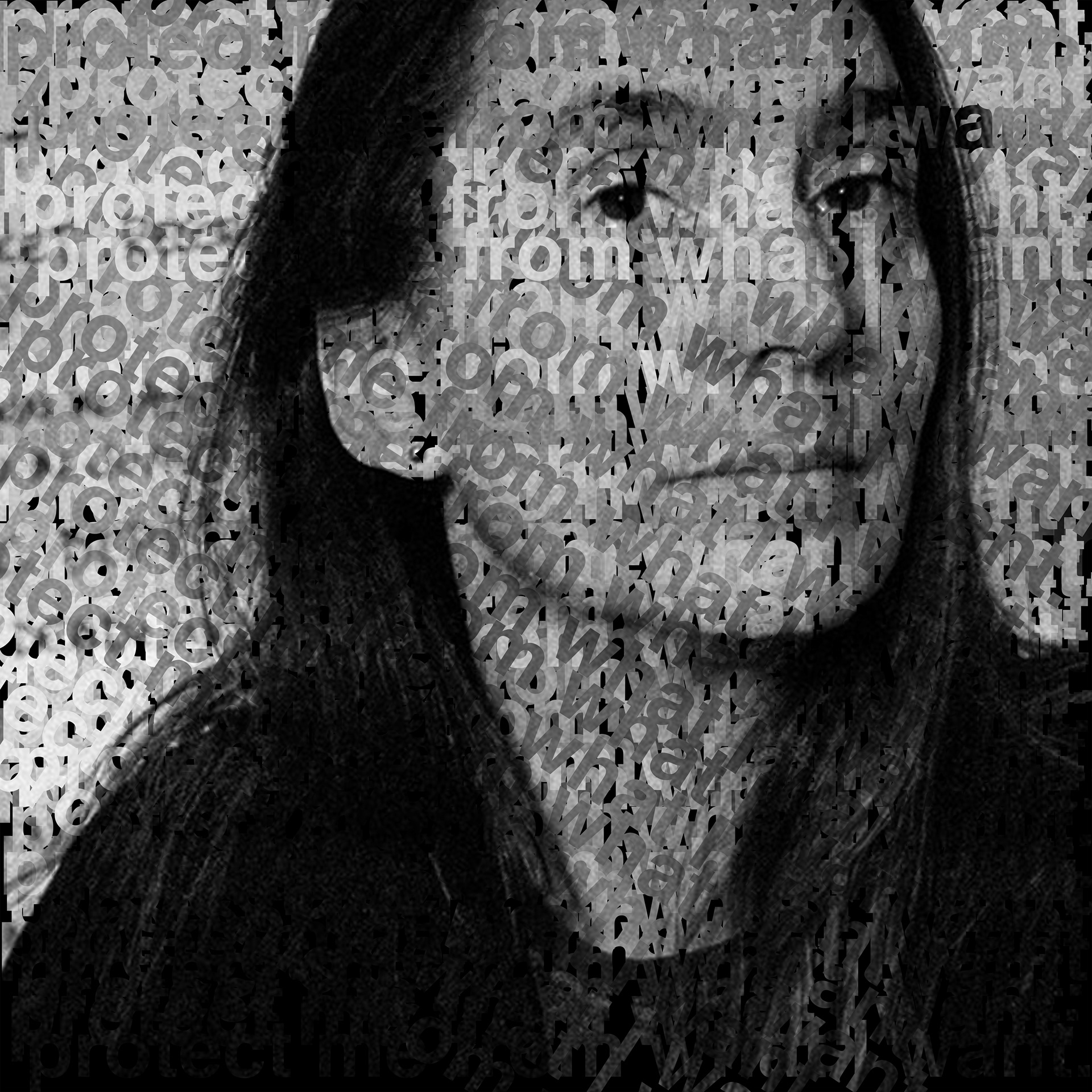 Jenny Holtzer, (1950-)  American -neo conceptual artist  her work delivers  words and ideas in public spaces (numbered screen print 36")x36" - Conceptual digital artwork exploring the interplay between artist and artwork