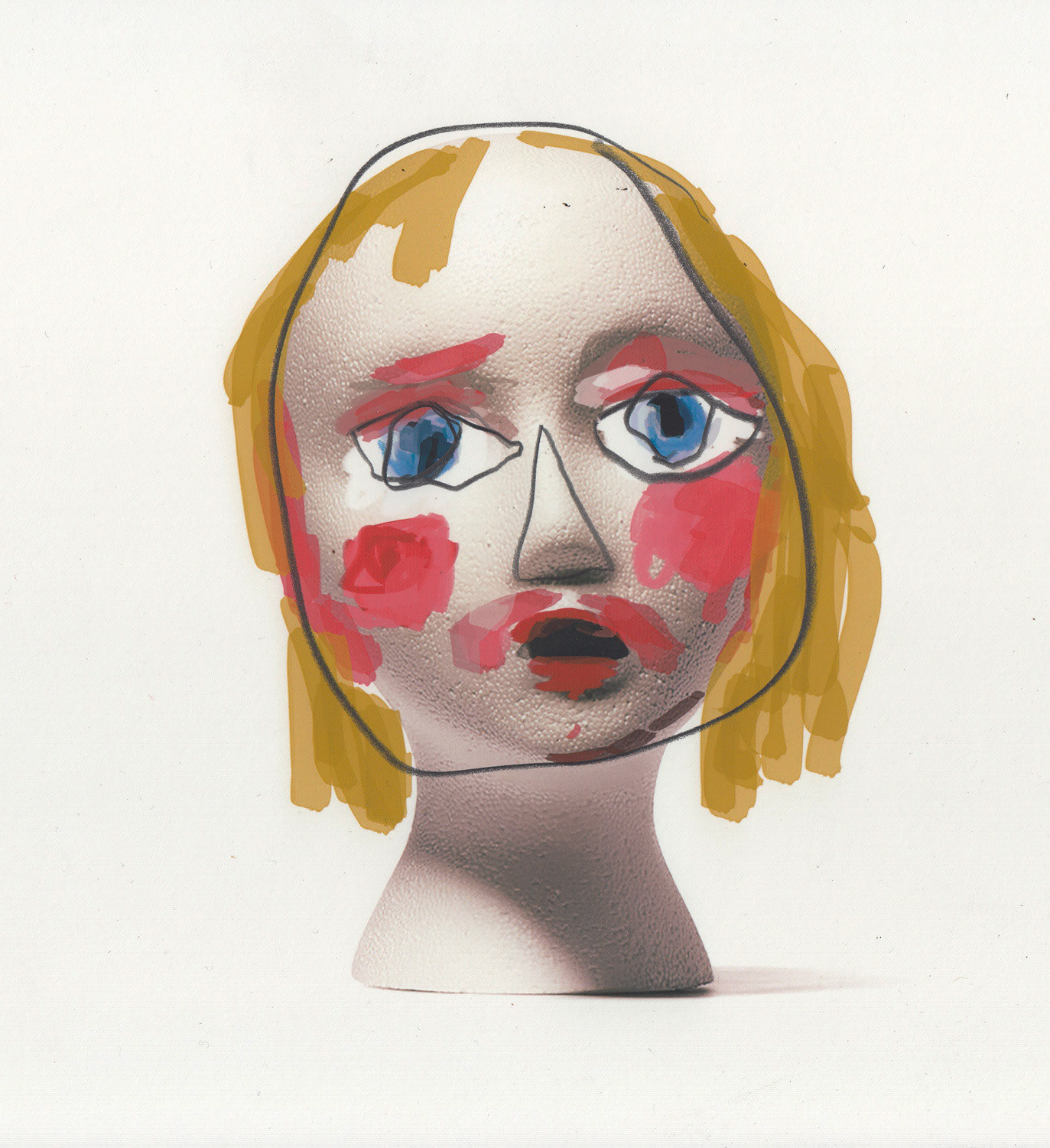 George,   numbered print  (24"x24") - Conceptual art highlighting tension between idealized image and lived reality.