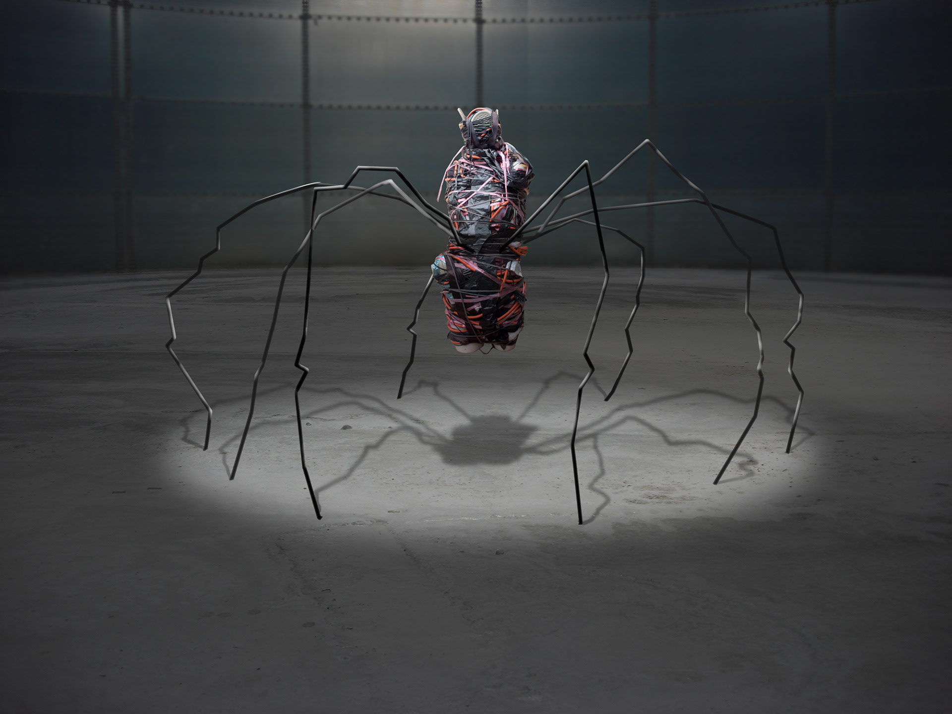 Study for Model B instillation - sculpture revealing the pervasive influence of social media in everyday life.