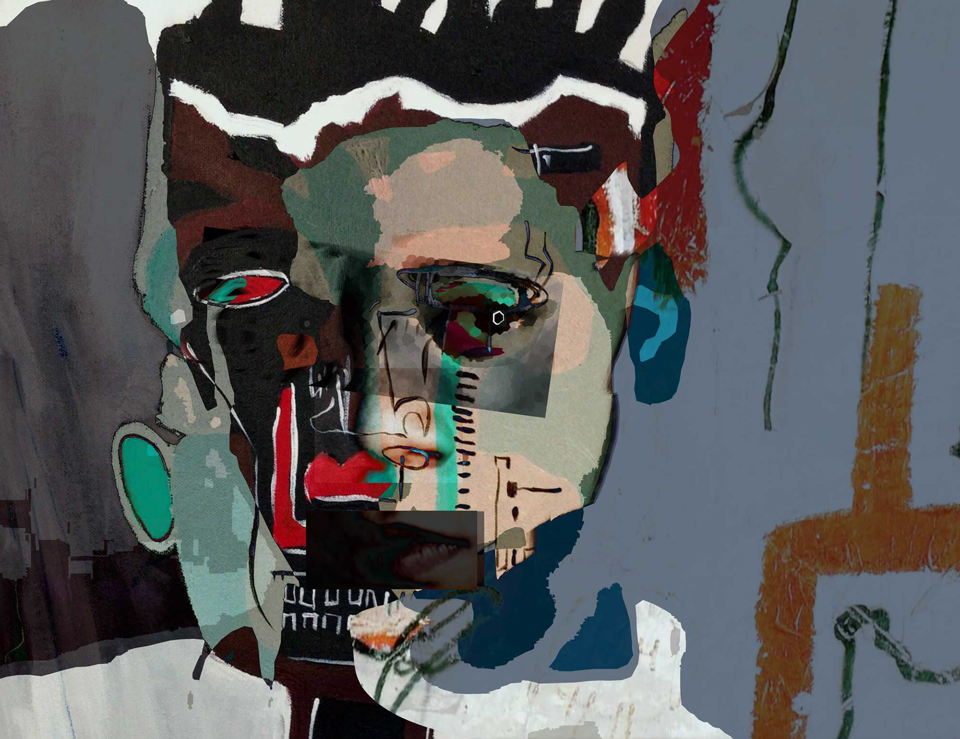 Jean-Michel Basquiat , American painter, draftsman (1960-1988) numbered screen print 36"x28"