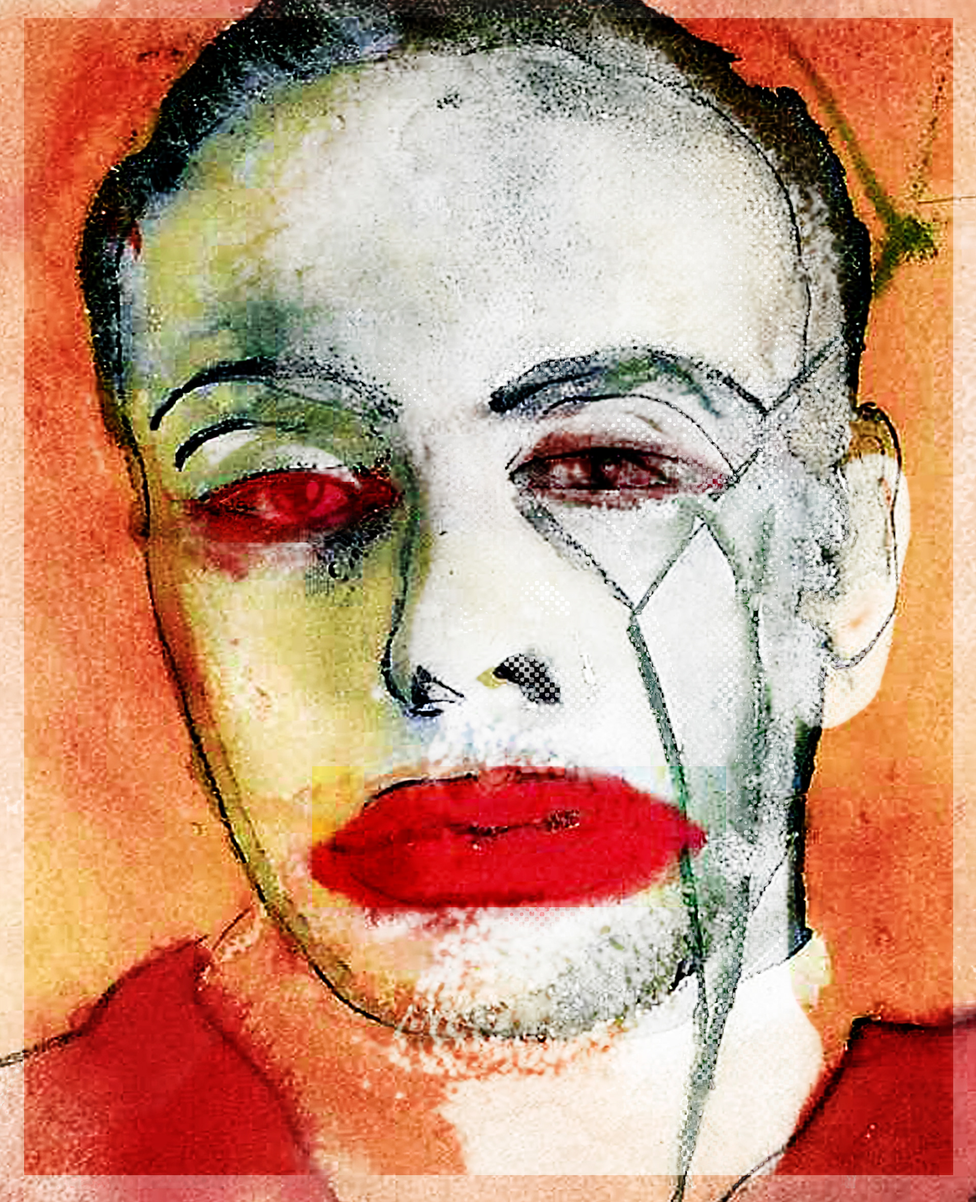 Francesco Clemente (1955- ) Italian, Neo-Expressionist painter and draftsman, numbered print, (32" x 36".)