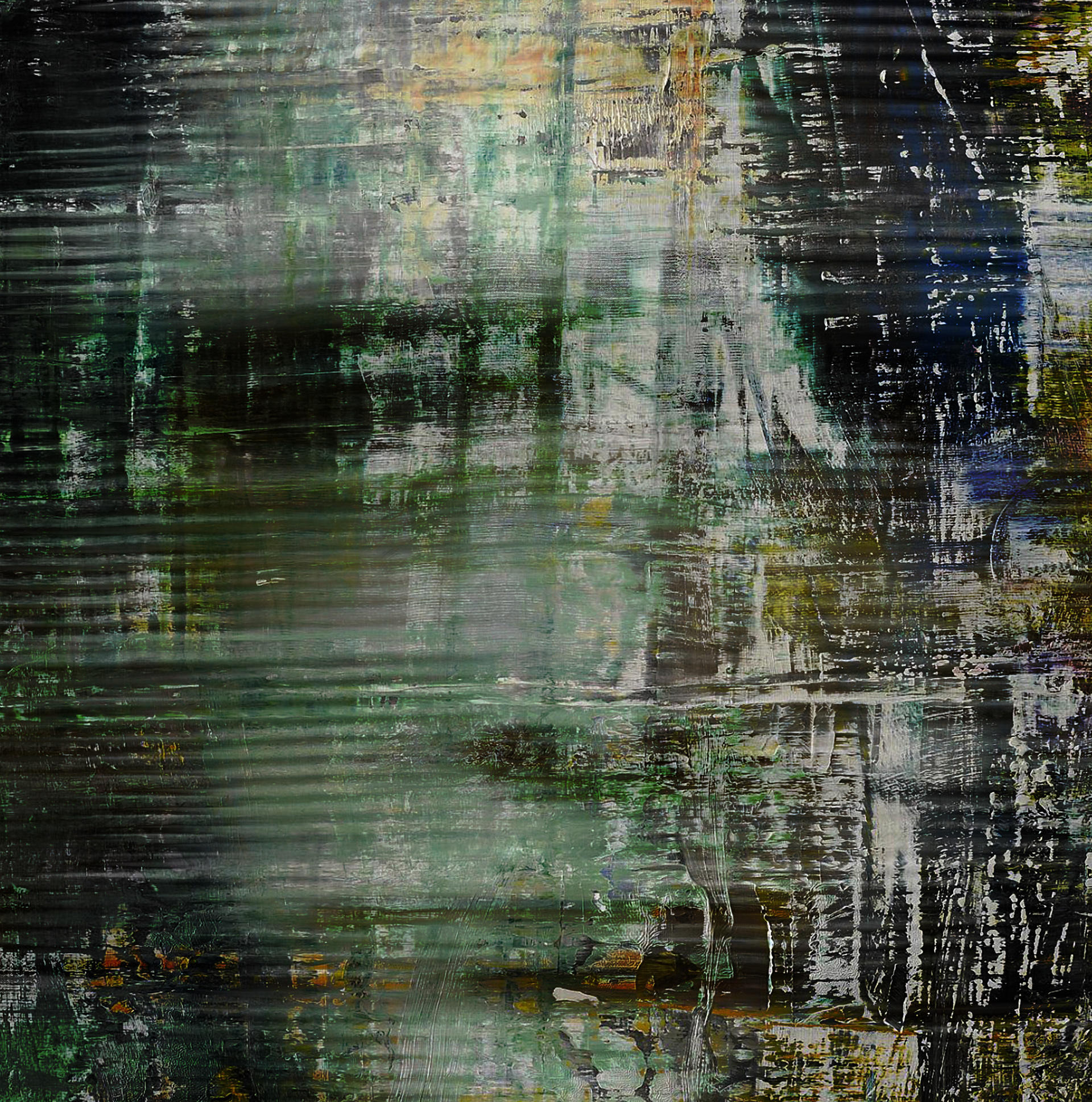 Gerhard Richter 1932- ) German. painter/photographer, printmaker, his work reflected the political, cultural, and artistic postwar turmoil numbered print, 36" x 36"