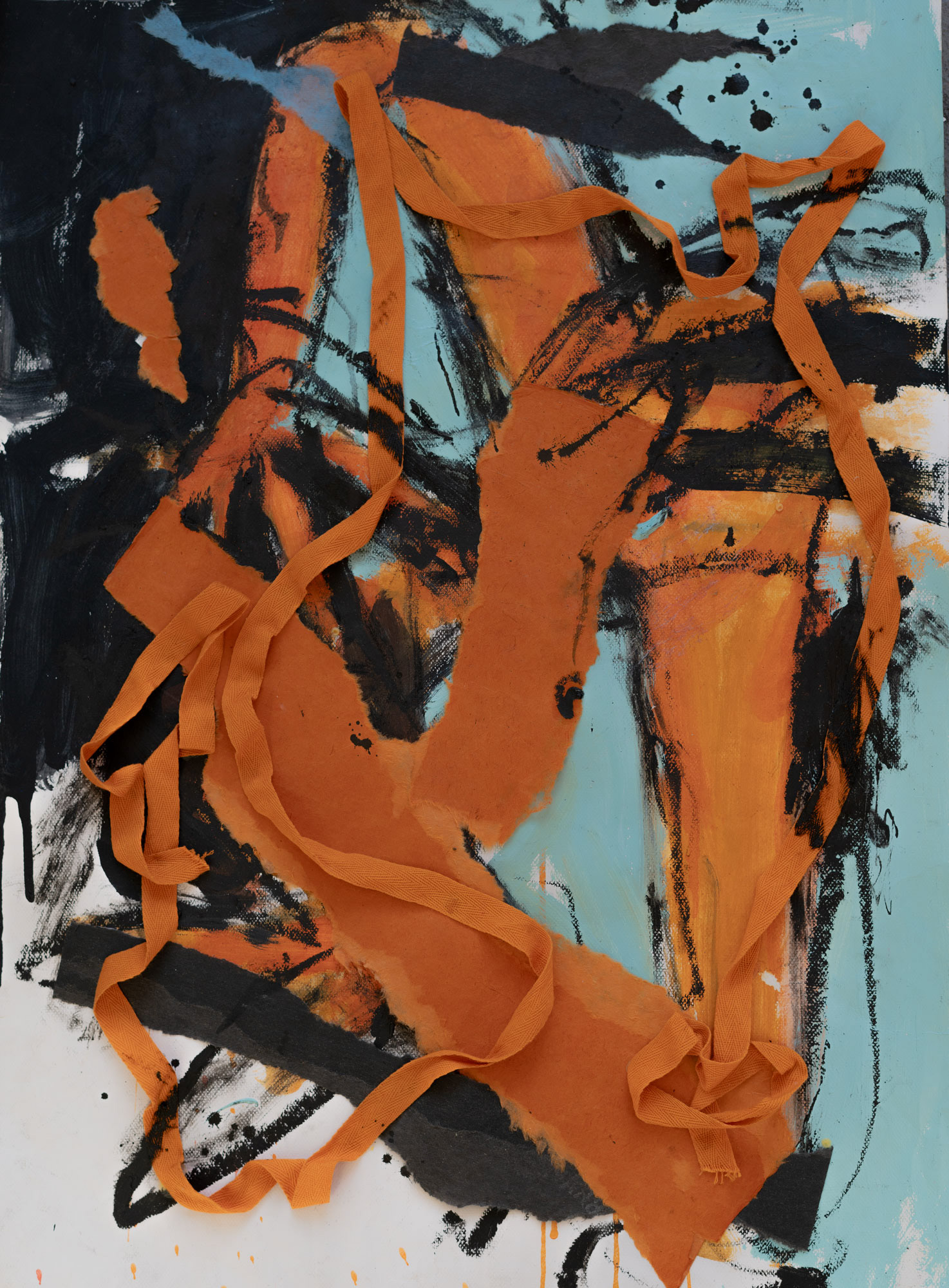 Orange Park, mixed media college -17"x23"